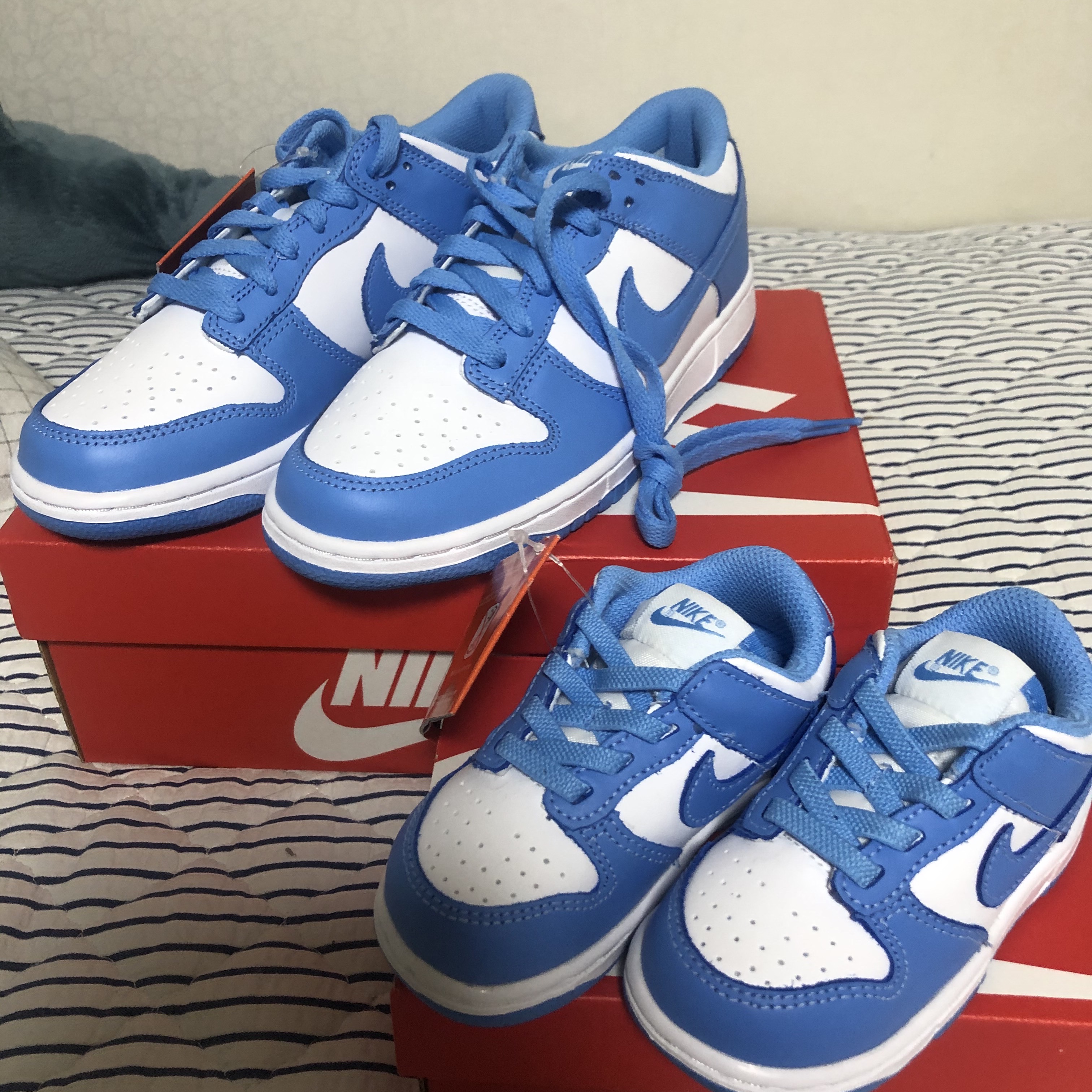 (GS) Nike Dunk Low University Blue, (TD) Nike Dunk Low University Blue 착용 스타일