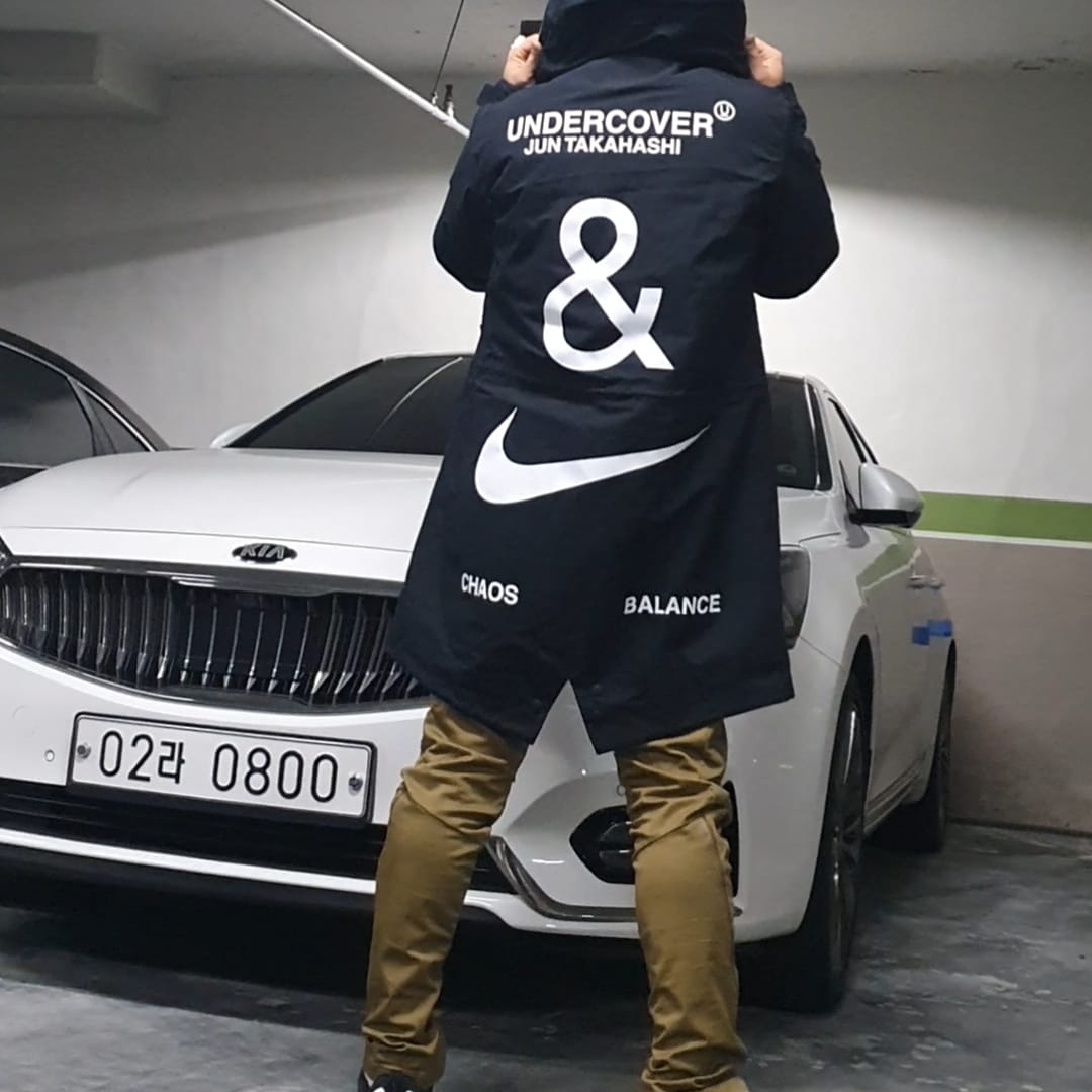 Nike x Undercover Fishtail Parka Black - US/EU, Nike x Undercover NRG TC Pants Brown - US/EU 착용 스타일 - 1