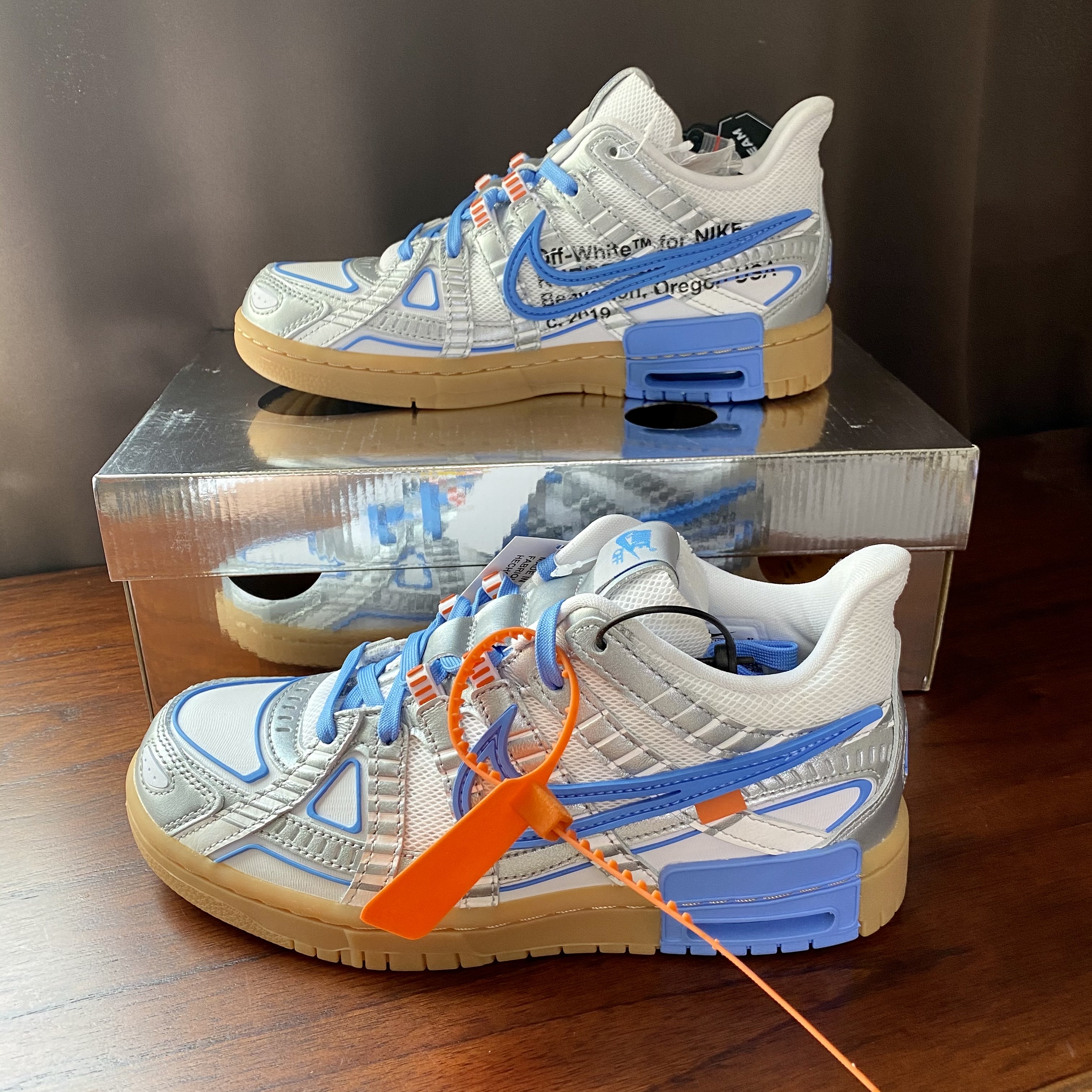 Nike x Off-White Air Rubber Dunk University Blue 착용 스타일 - 2