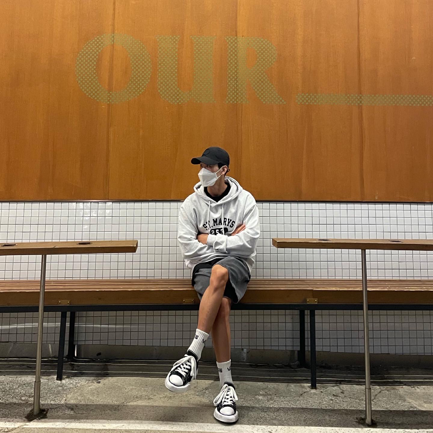 Maison Mihara Yasuhiro Blakey OG Sole Canvas Low-top Sneakers Black 착용 스타일