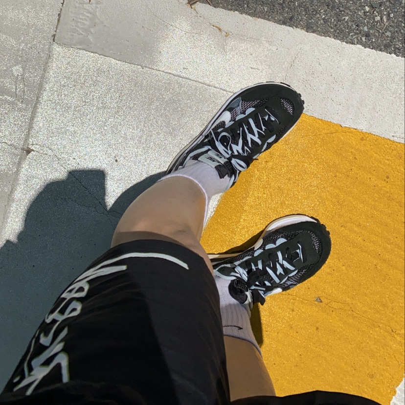 Nike x Sacai VaporWaffle Black White 착용 스타일