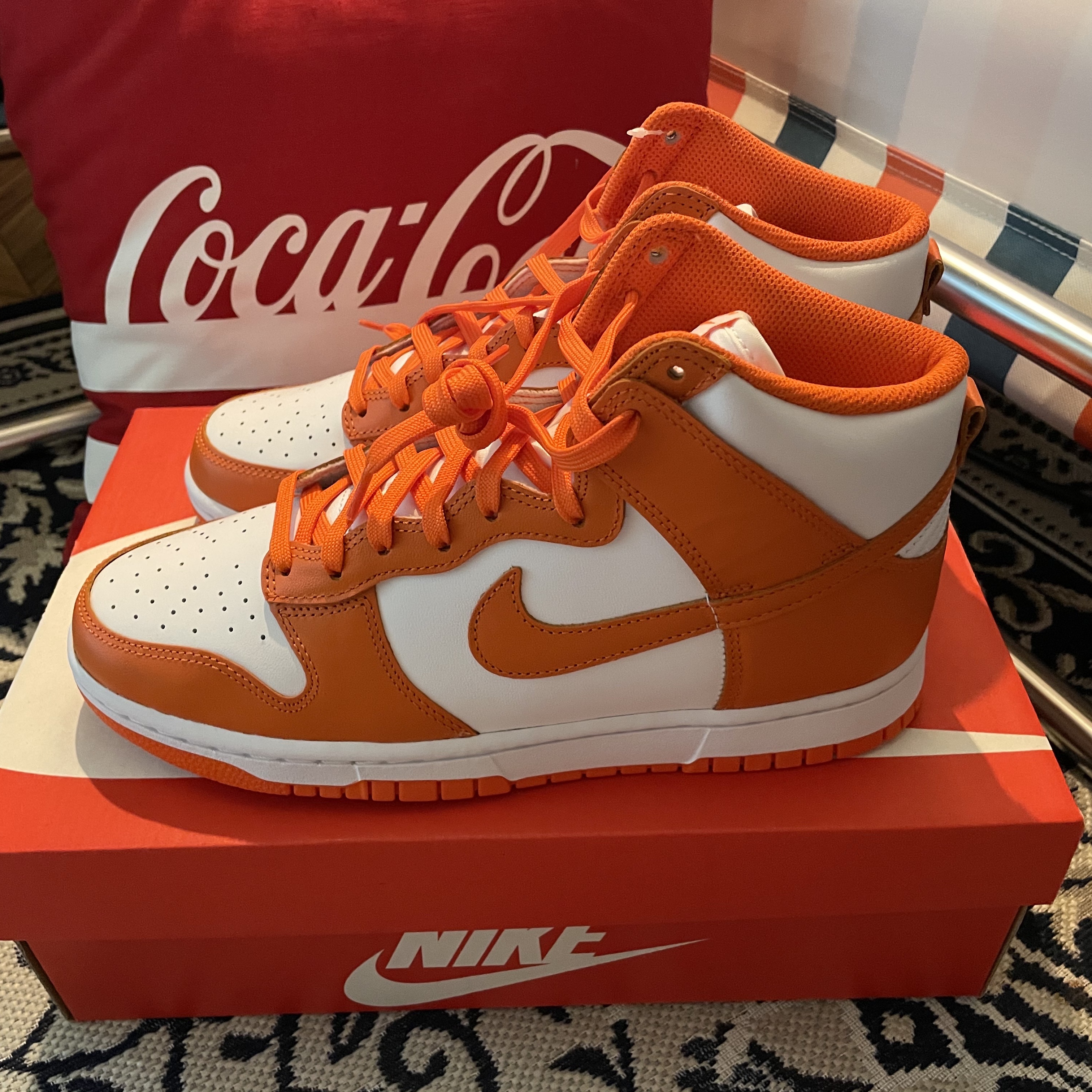 Nike Dunk High Retro Orange Blaze 착용 스타일