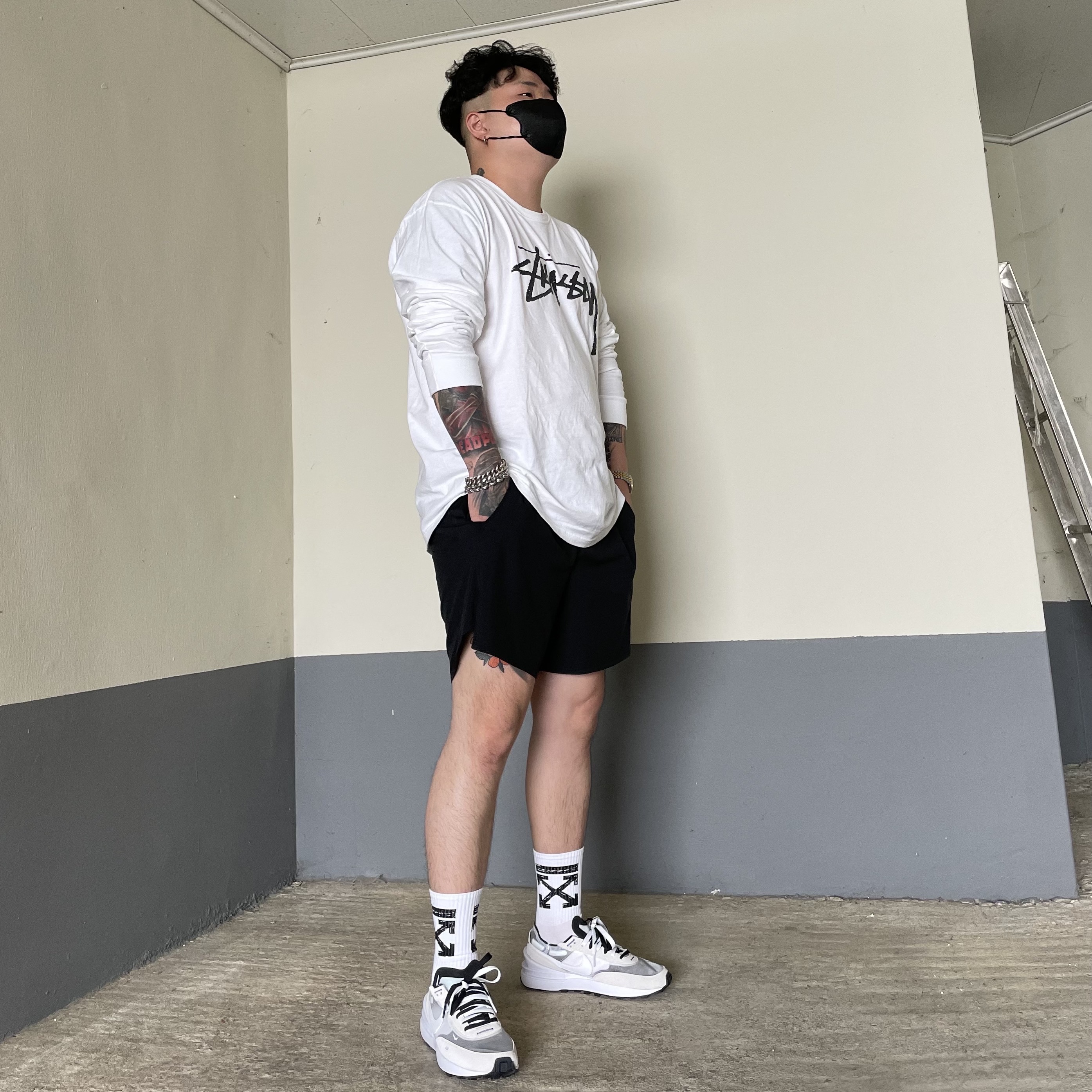Nike Waffle One Infinite Lilac 착용 스타일