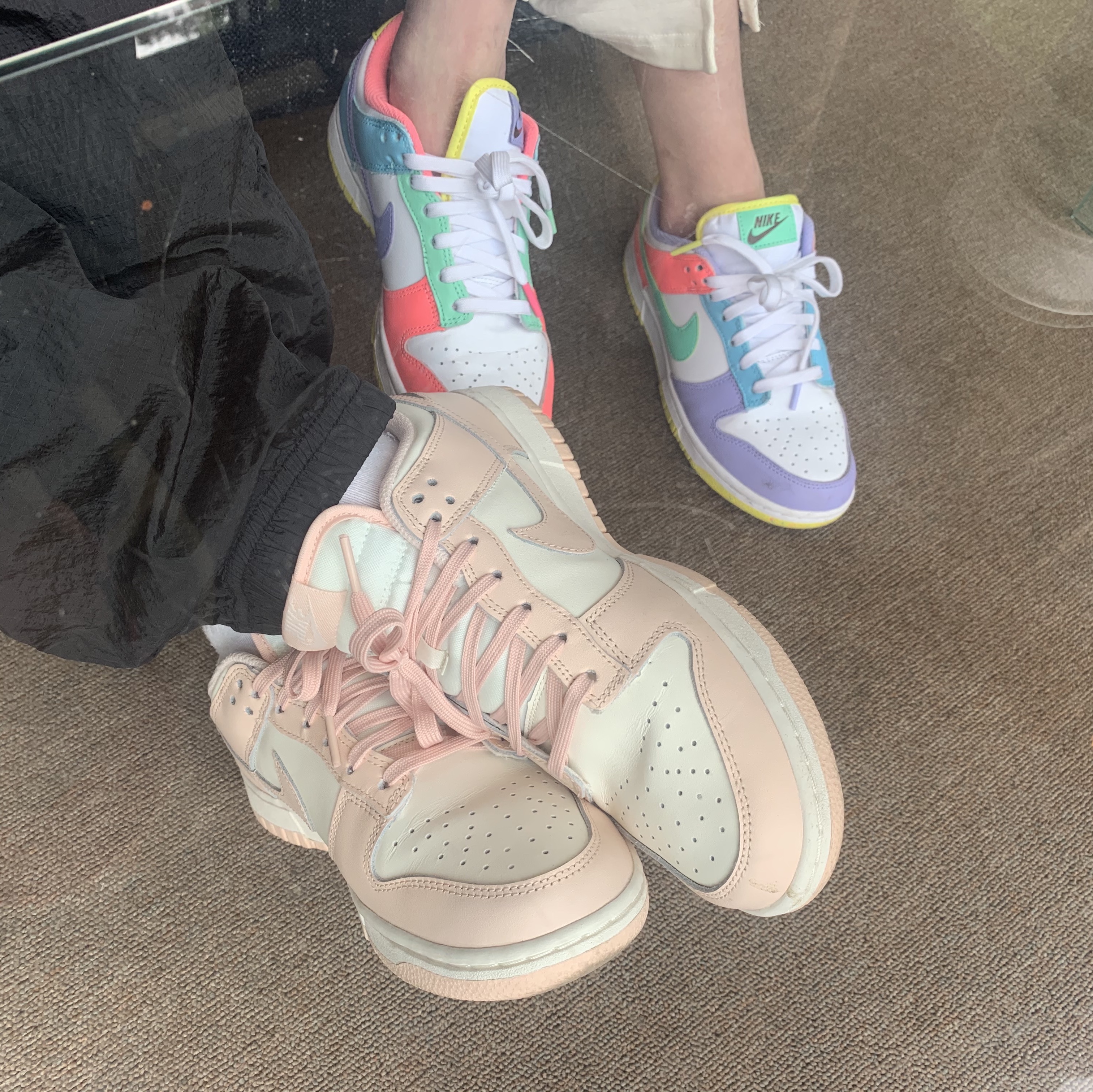 (W) Nike Dunk Low SE Candy, (W) Nike Dunk Low Orange Pearl 착용 스타일