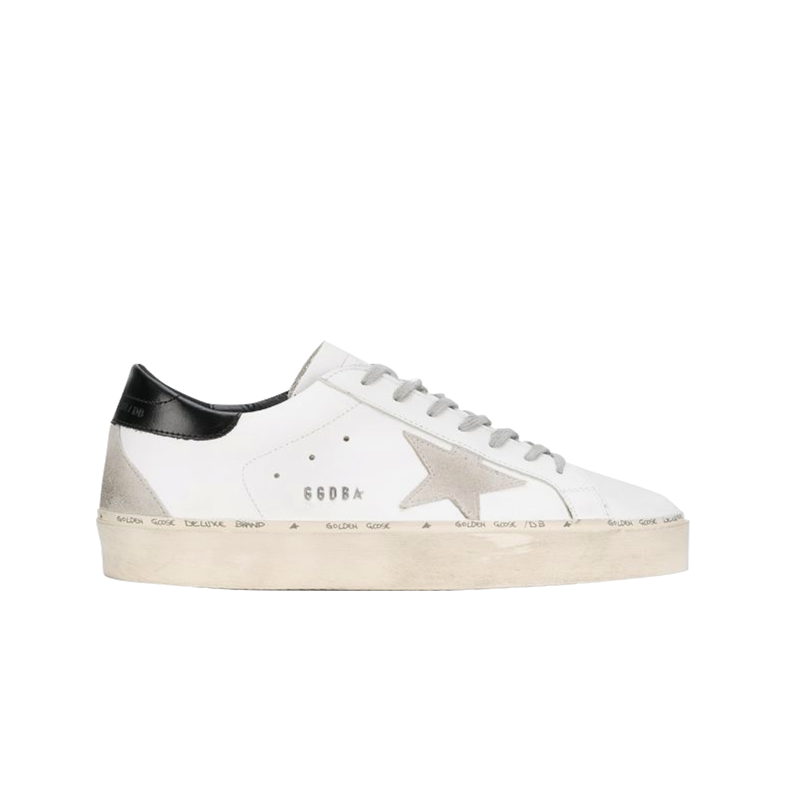골든구스 하이스타 화이트 블랙탭 스니커즈(Golden Goose Hi Star White Black Heel Tab Sneakers) - 1