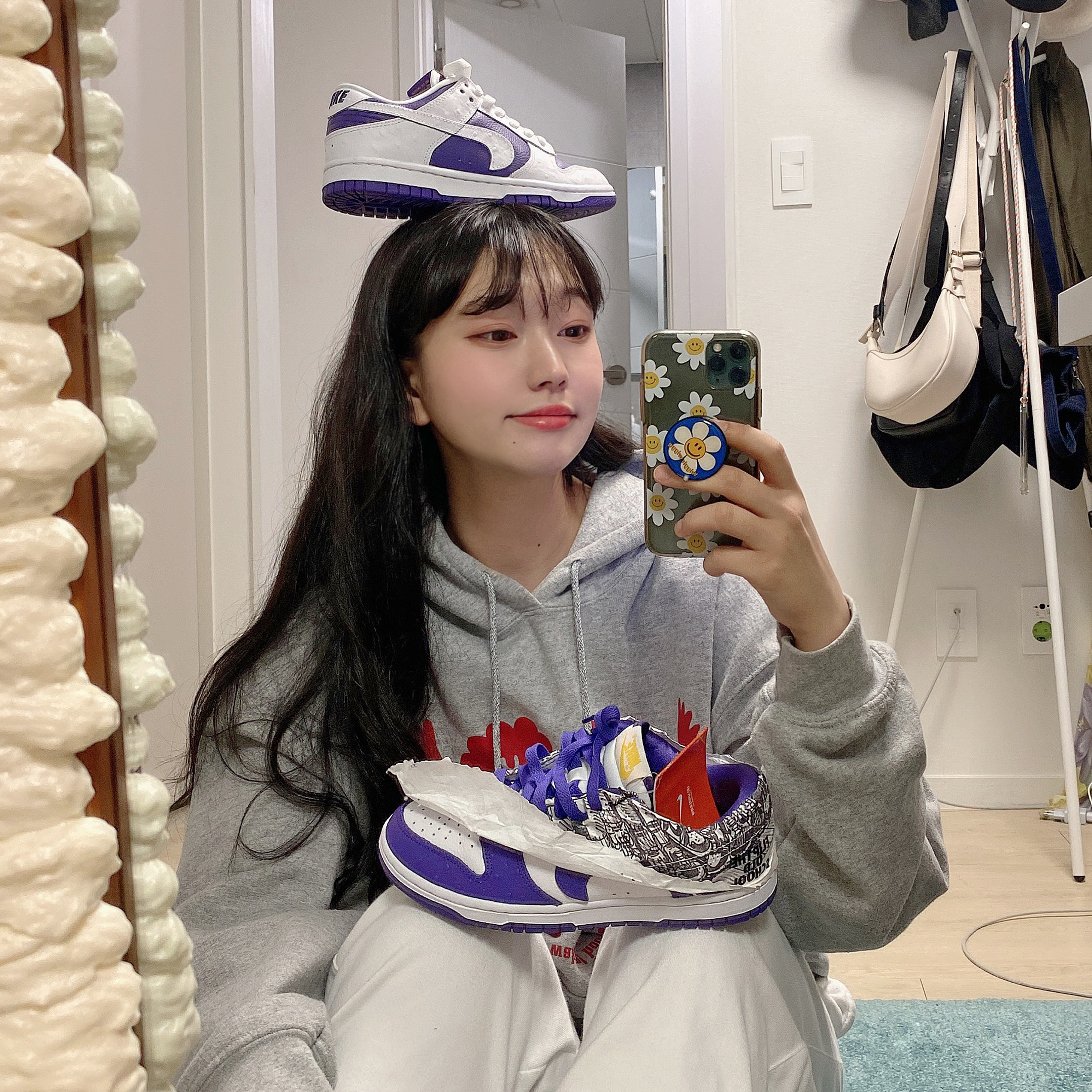 (W) Nike Dunk Low SE Flip 착용 스타일
