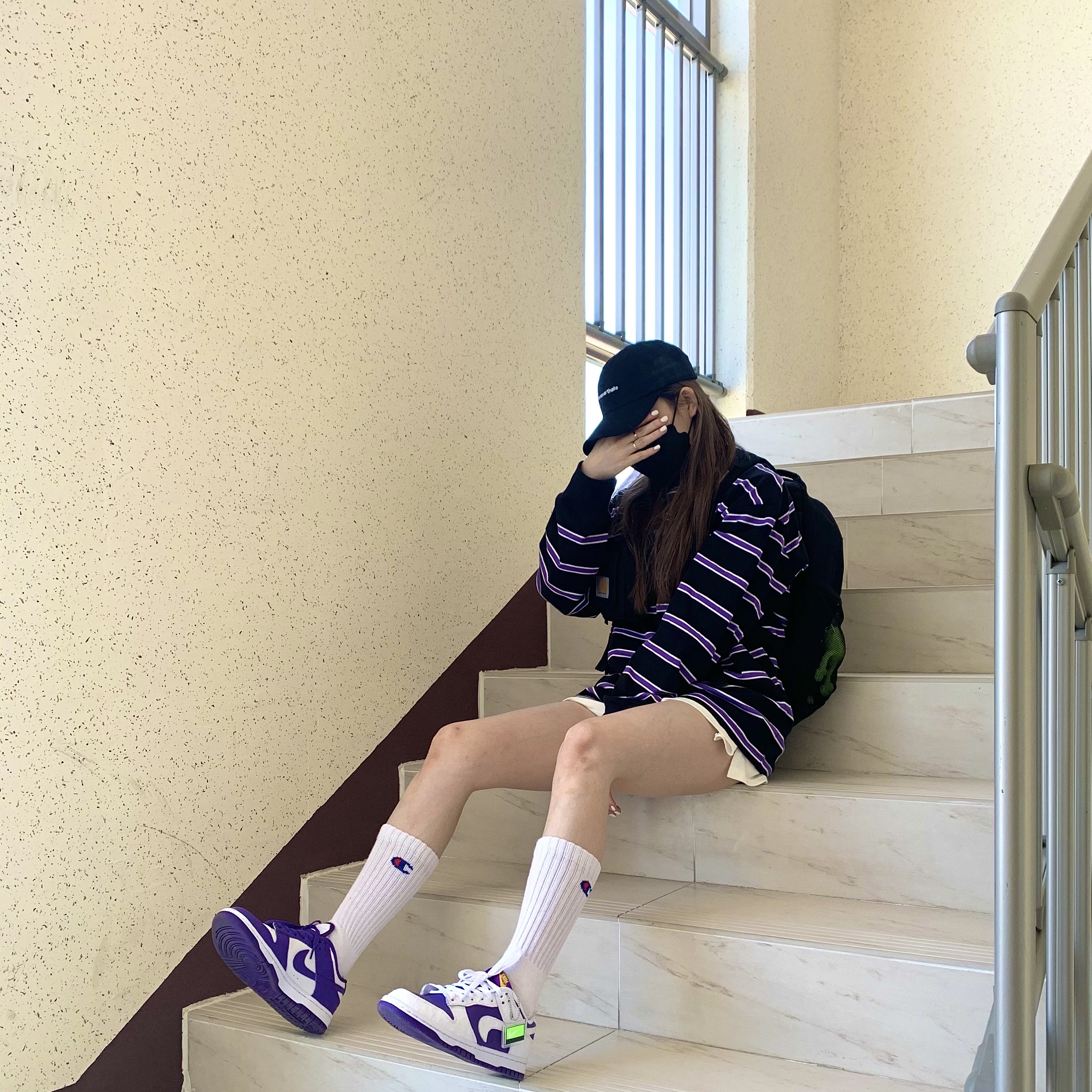 (W) Nike Dunk Low SE Flip 착용 스타일 - 2
