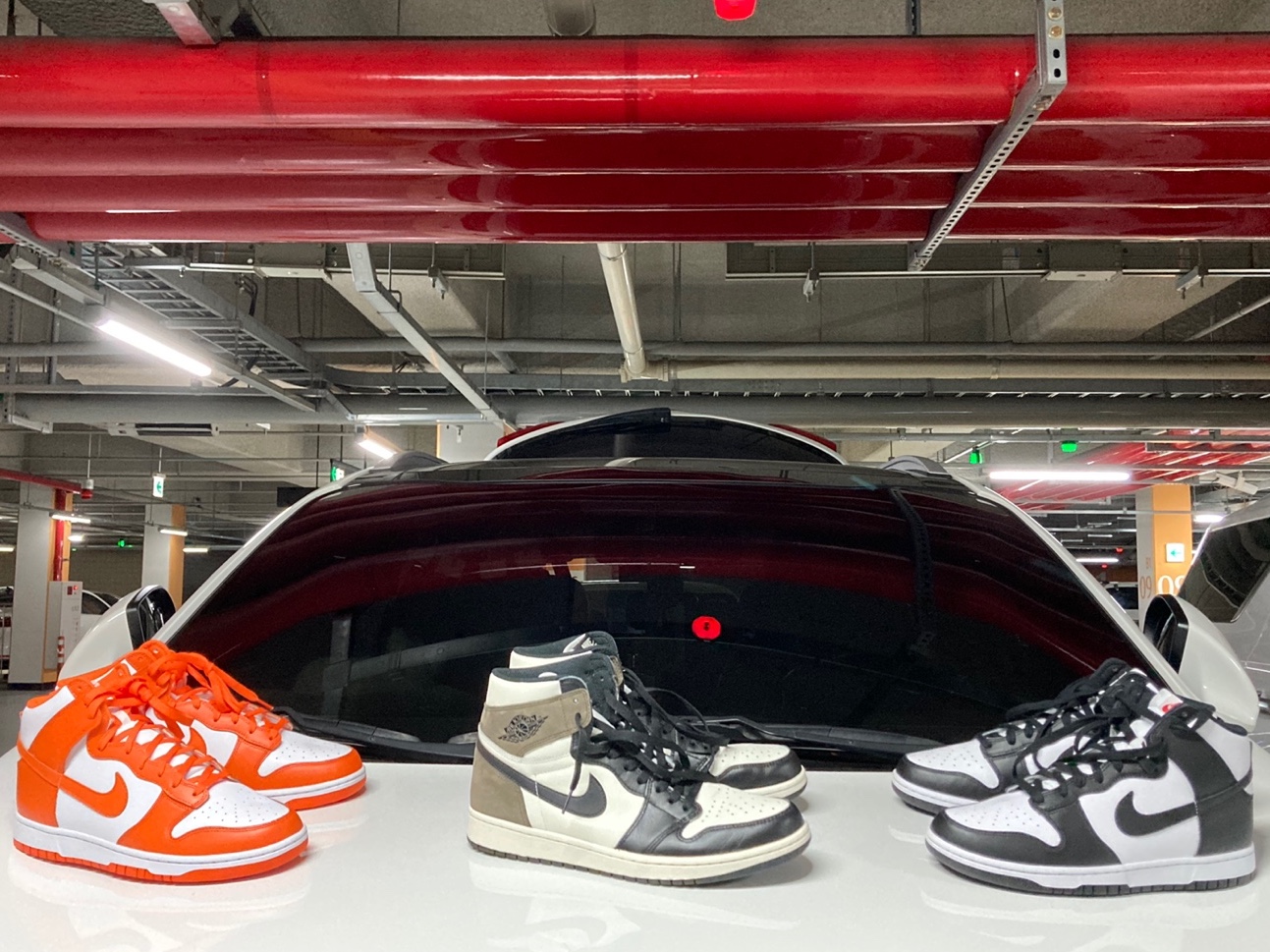 Jordan 1 Retro High OG Black Mocha, Nike Dunk High Retro Orange Blaze 착용 스타일