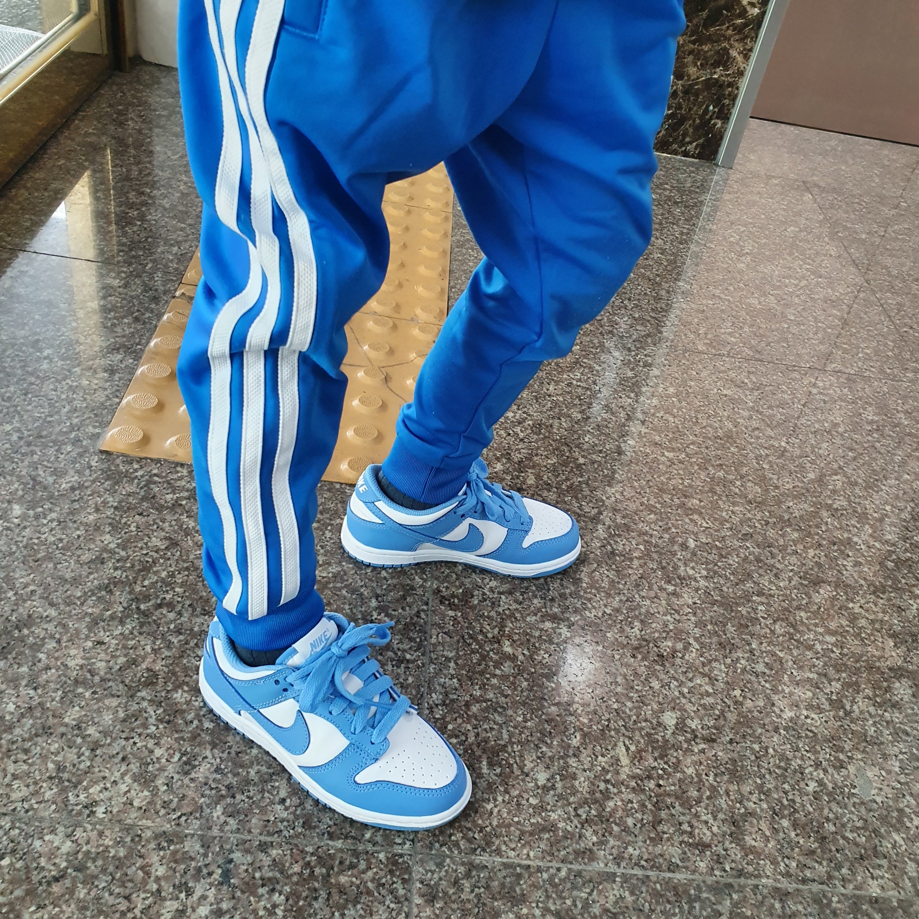 (PS) Nike Dunk Low University Blue 착용 스타일 - 1