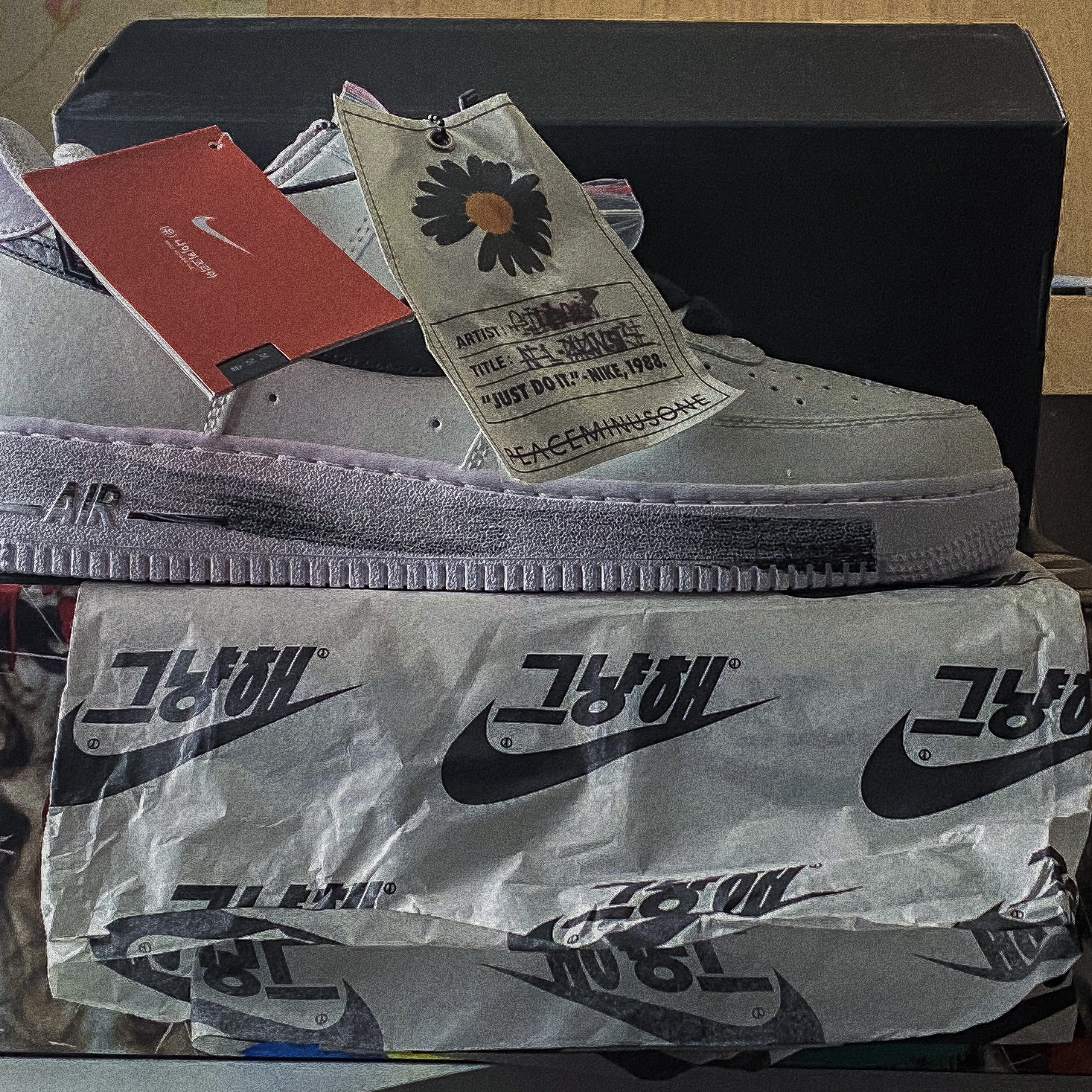 Nike x Peaceminusone Air Force 1 Low Para-Noise 2.0 착용 스타일