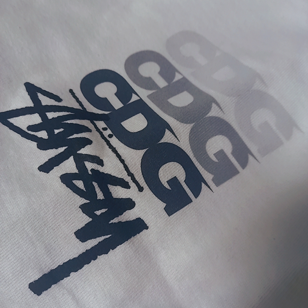 Stussy x CDG Dot LS T-Shirt White 착용 스타일