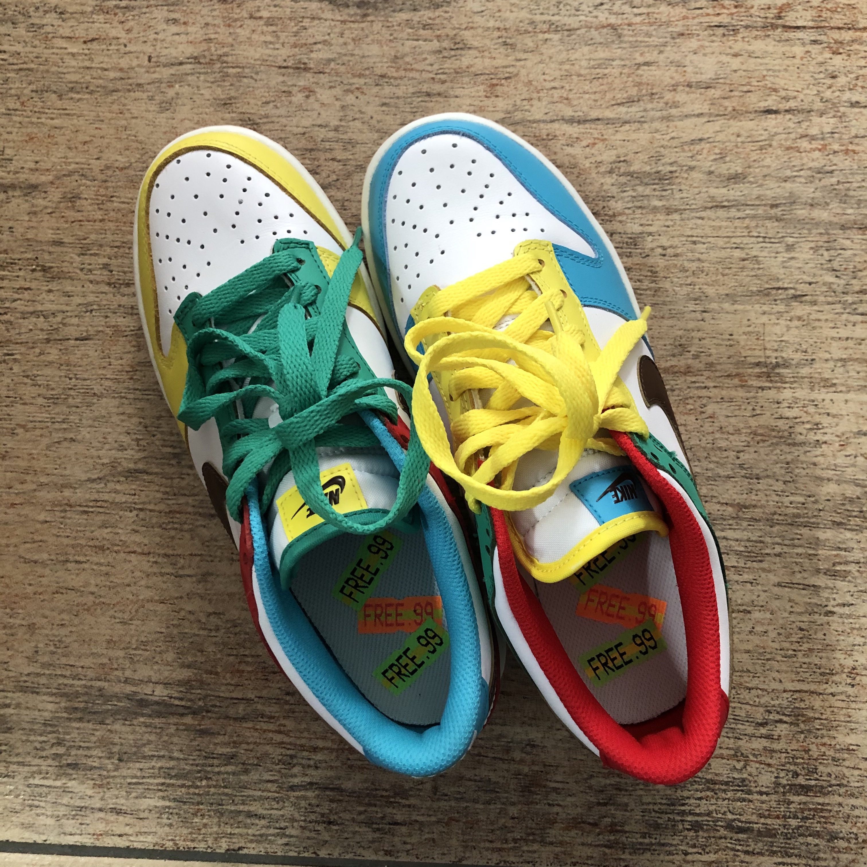 (GS) Nike Dunk Low SE Free.99 White, Nike Dunk Low SE Free.99 White 착용 스타일 - 1