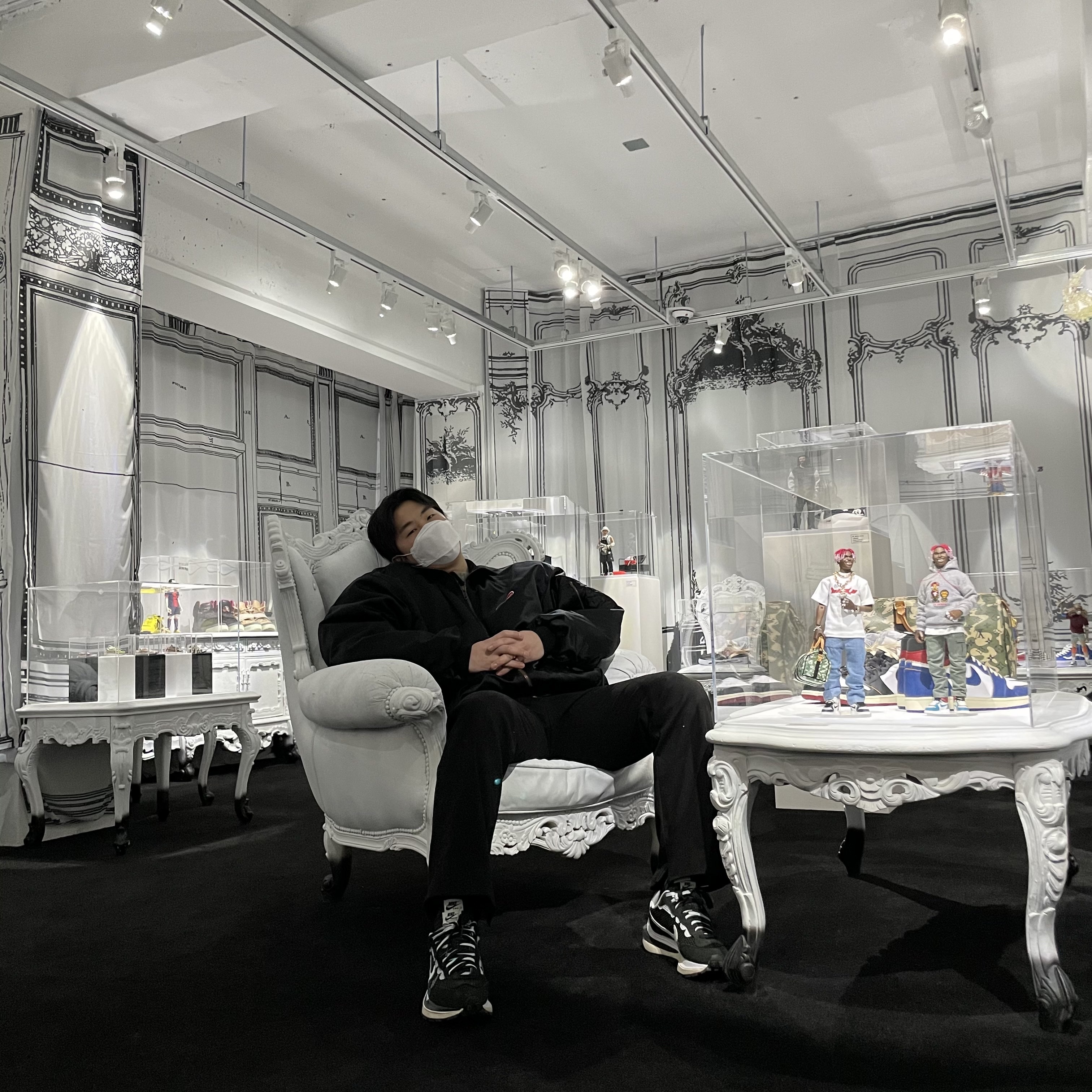 Nike x Sacai VaporWaffle Black White 착용 스타일