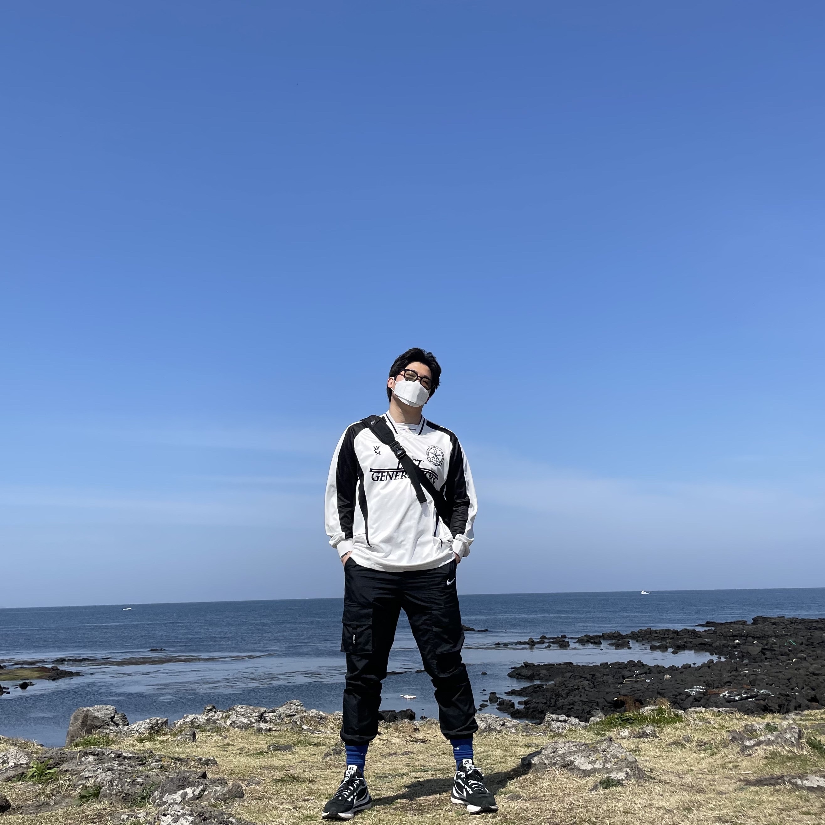 Nike x Sacai VaporWaffle Black White 착용 스타일