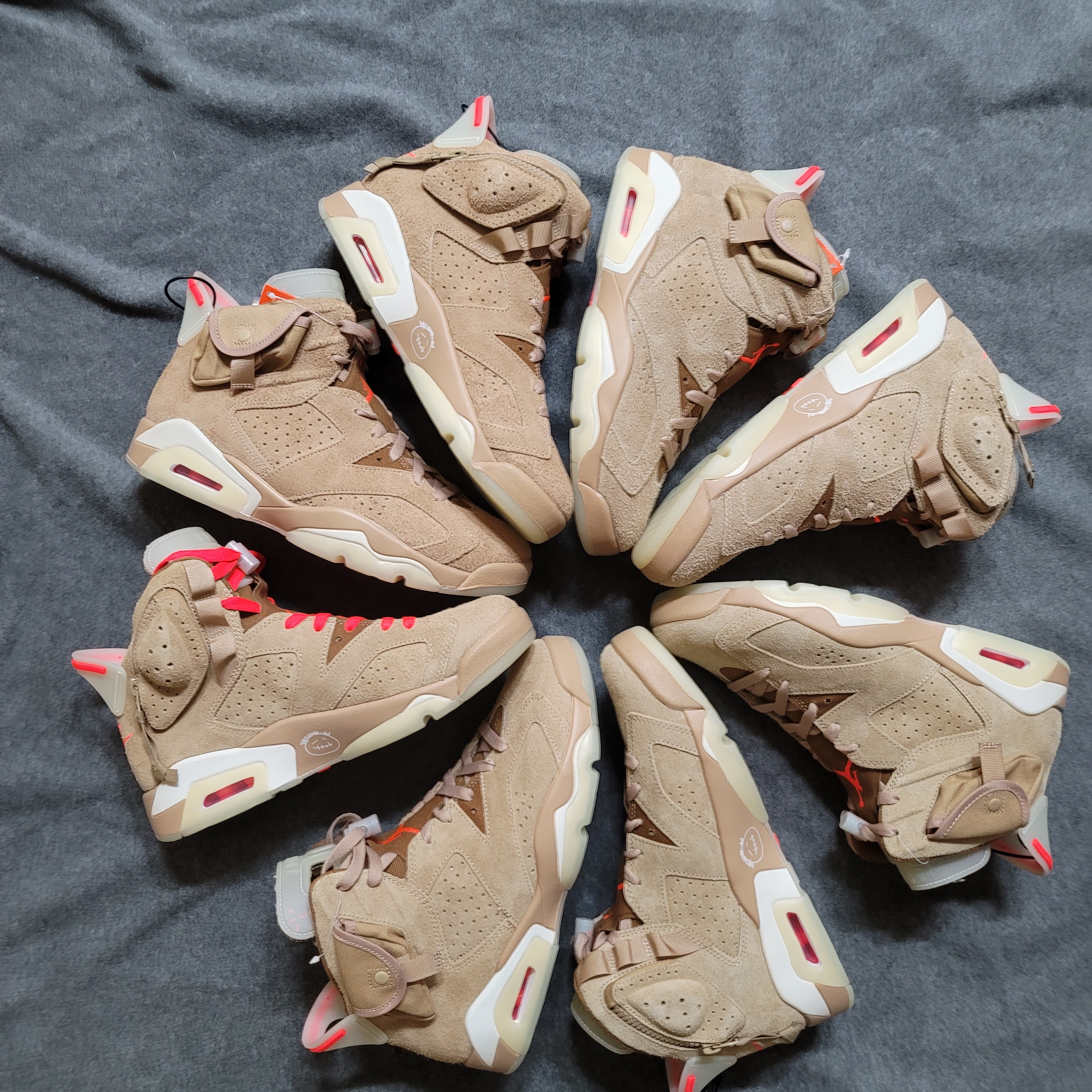 Jordan 6 x Travis Scott Retro SP British Khaki 착용 스타일 - 3