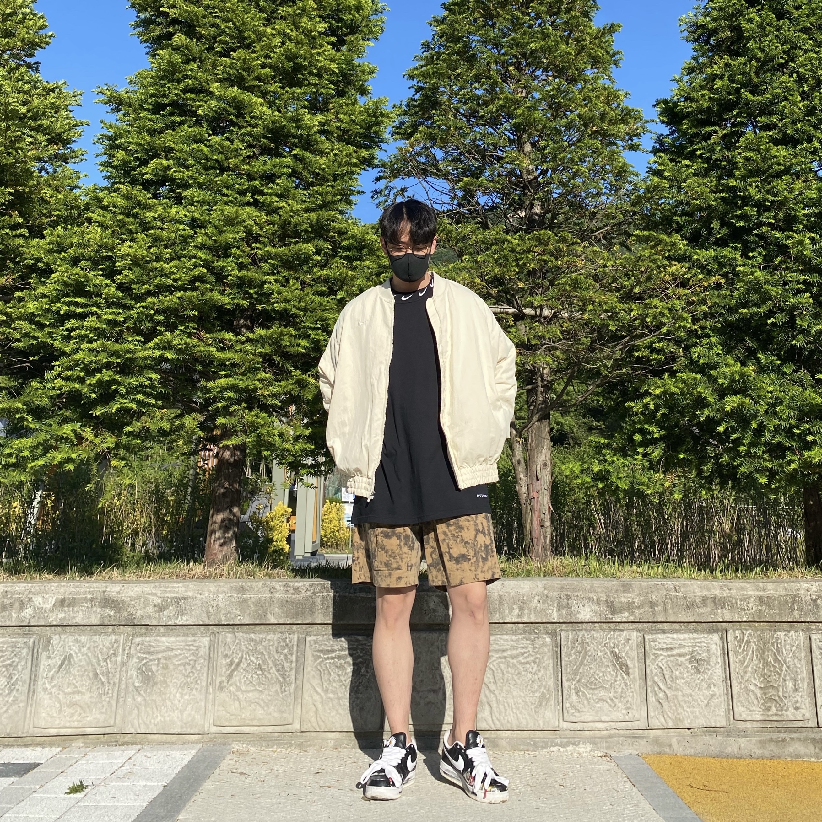 Nike x Fear of God Basketball Jacket String, Nike x Stussy NRG BR LS Knit Top 착용 스타일 - 2