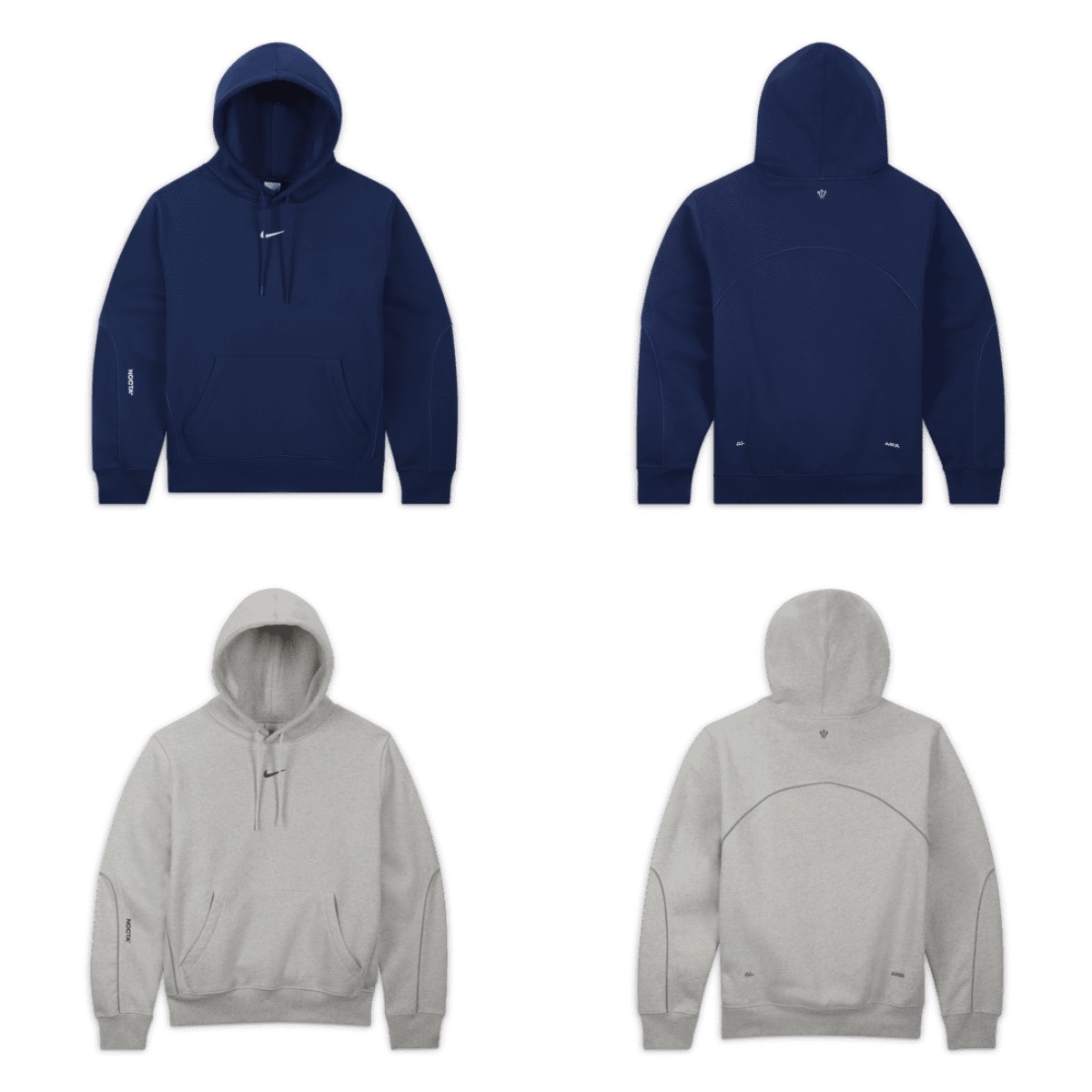 Nike x Drake Nocta Cardinal Stock Essential T-Shirt White - Asia, Nike x Drake Nocta Cardinal Stock Essential Hoodie Navy - Asia 착용 스타일 - 2