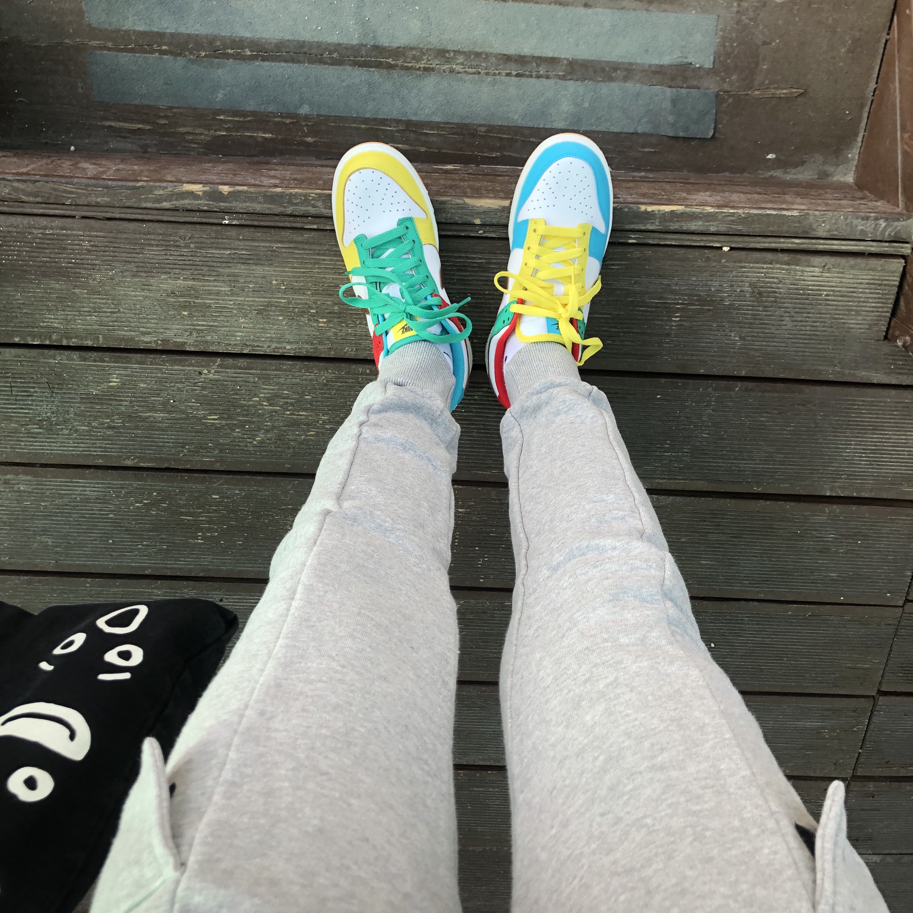 (GS) Nike Dunk Low SE Free.99 White, Nike Dunk Low SE Free.99 White 착용 스타일 - 2