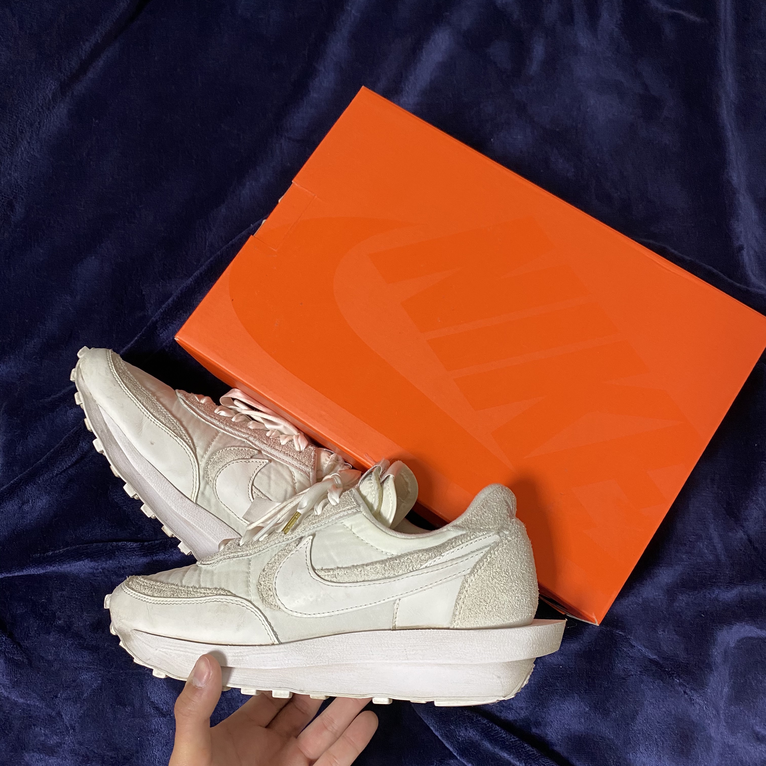 Nike x Sacai LDWaffle White Nylon 착용 스타일