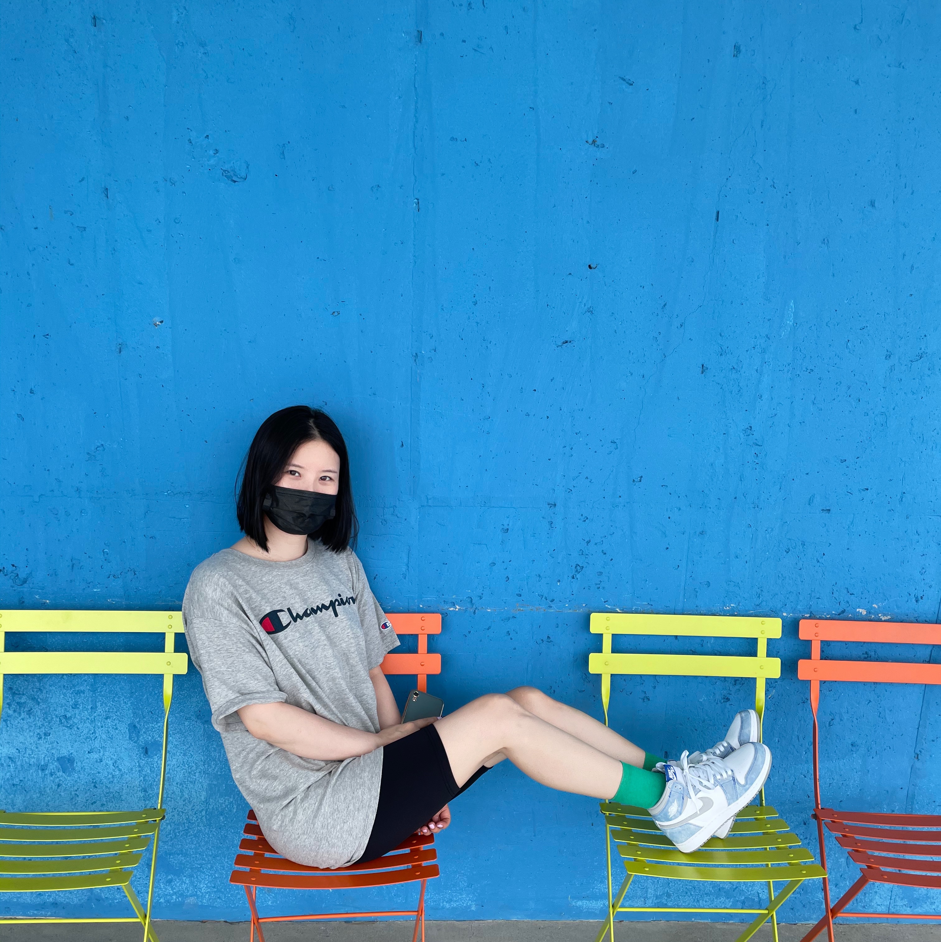 (GS) Jordan 1 Retro High OG Hyper Royal 착용 스타일