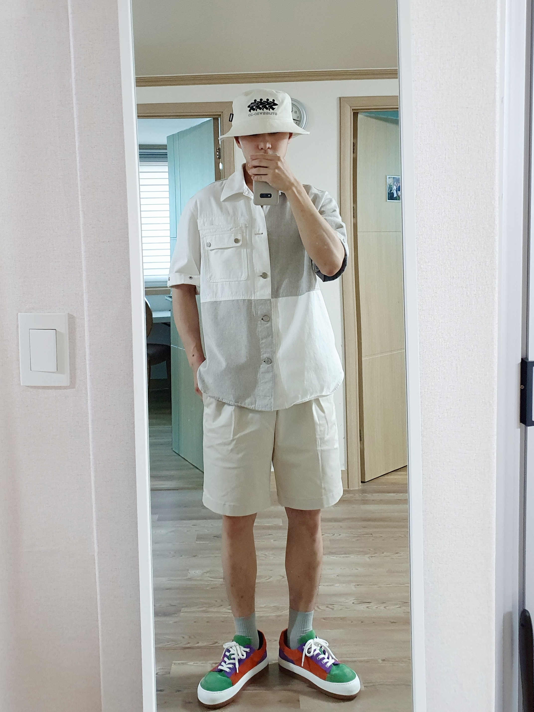 Stussy x CDG Canvas Bucket Hat 착용 스타일 - 2