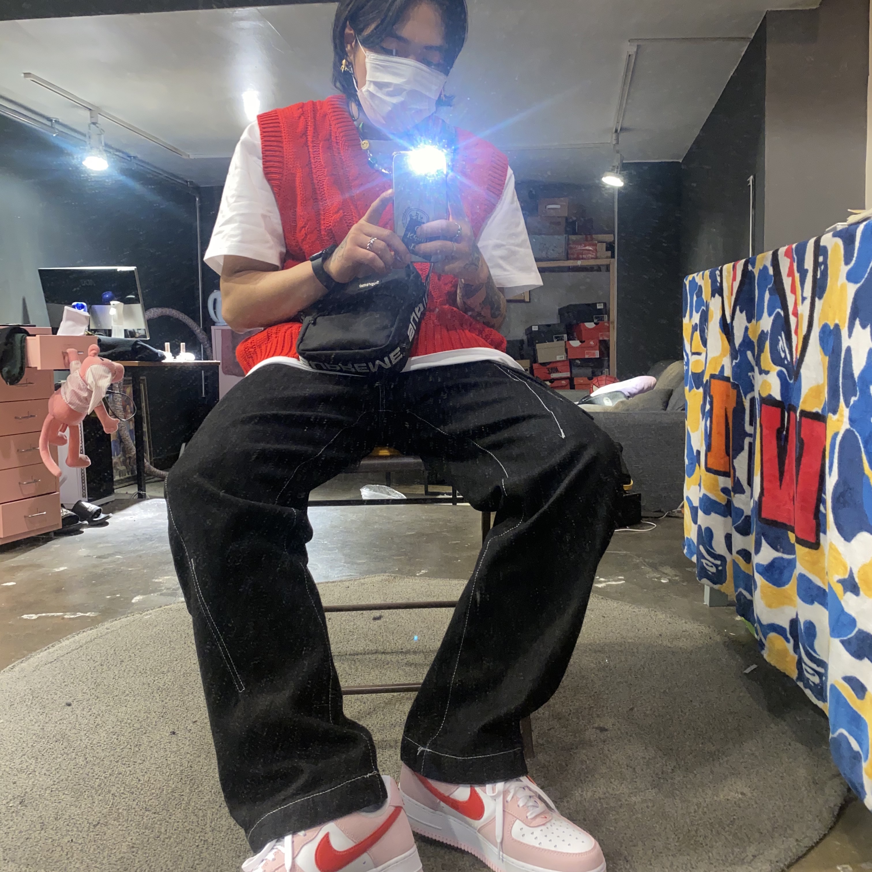 Nike Air Force 1 '07 QS Valentine's Day 착용 스타일 - 2