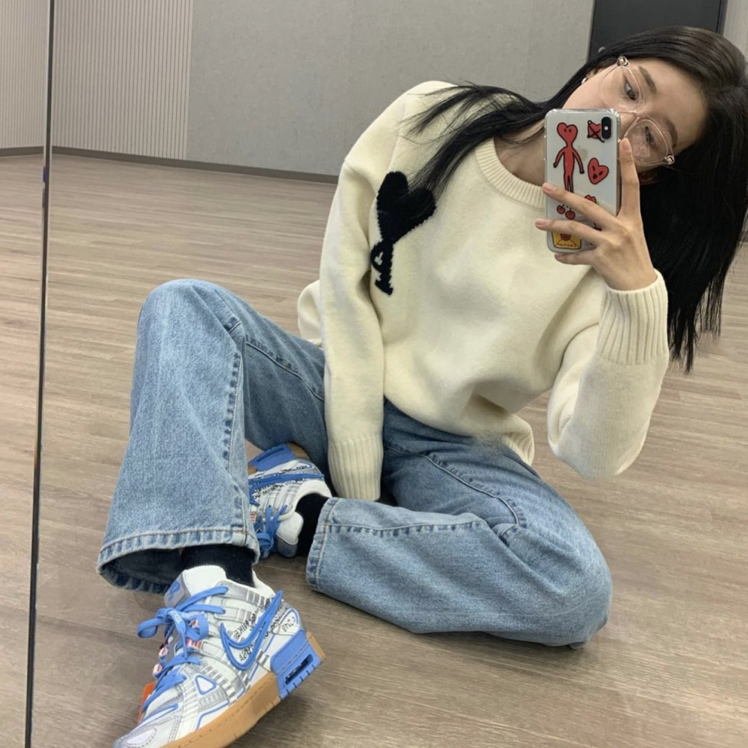 Nike x Off-White Air Rubber Dunk University Blue 착용 스타일 - 3