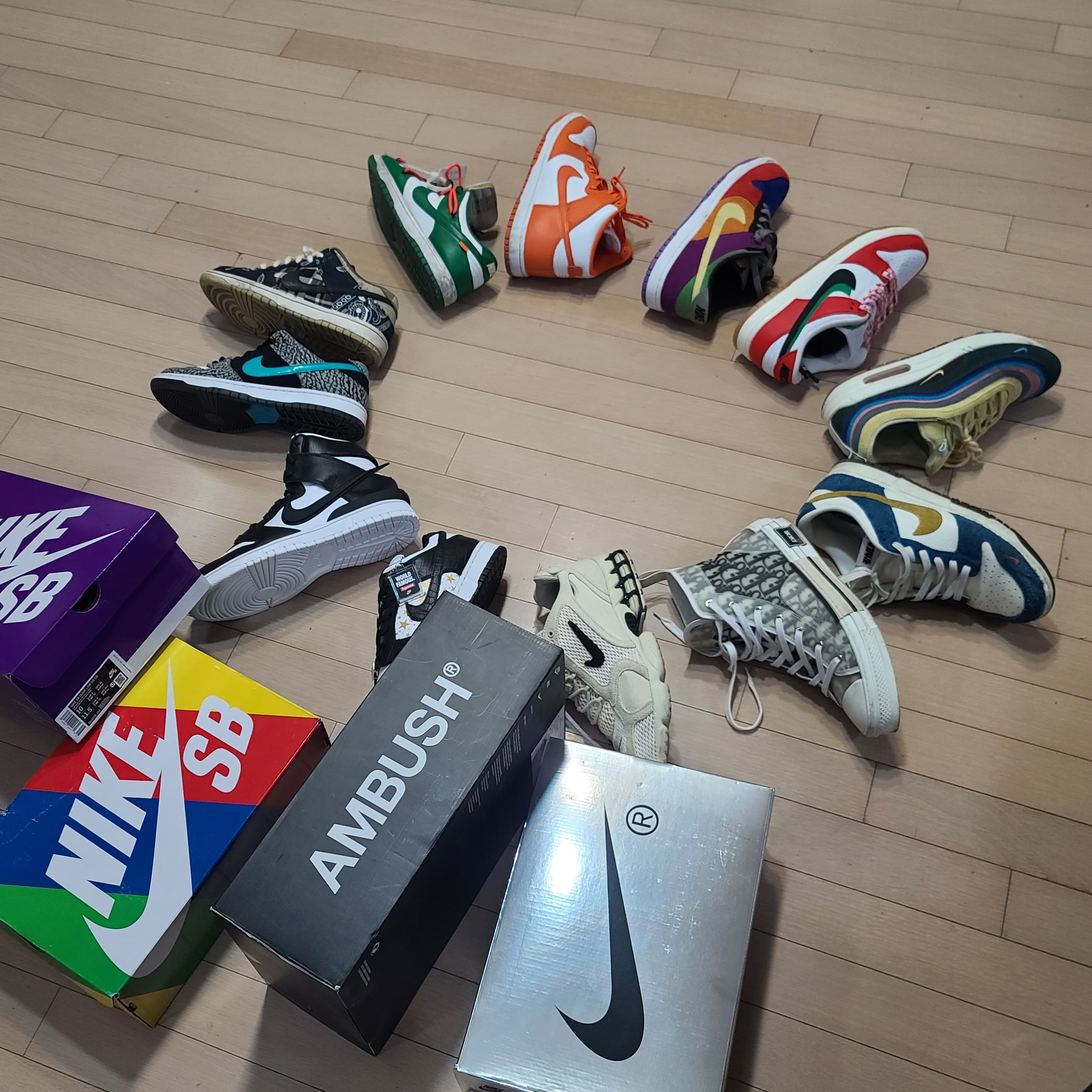 Nike x Ambush Dunk High Black, Nike SB Dunk Low Pro Clear Jade 착용 스타일 - 2