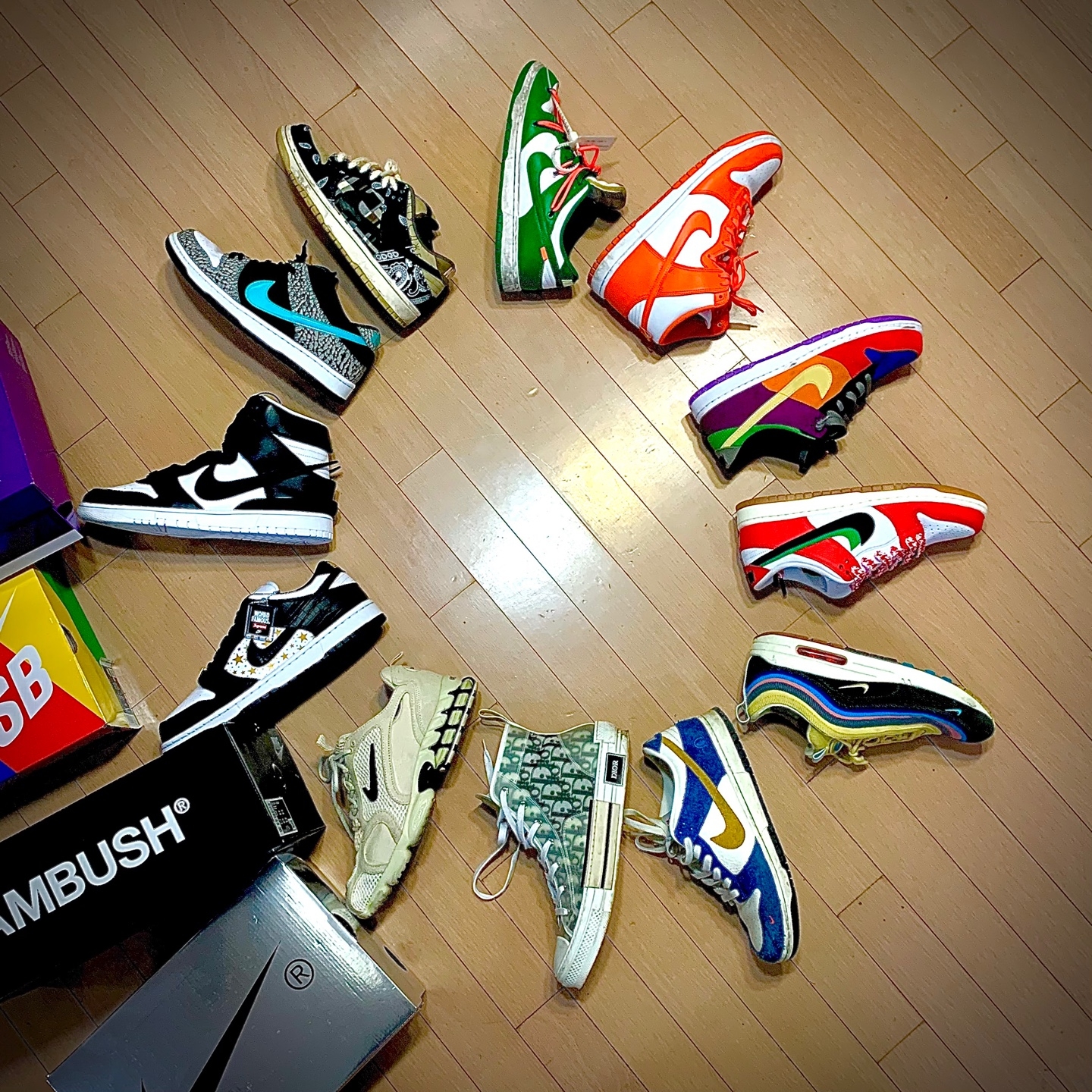 Nike x Ambush Dunk High Black, Nike SB Dunk Low Pro Clear Jade 착용 스타일 - 1