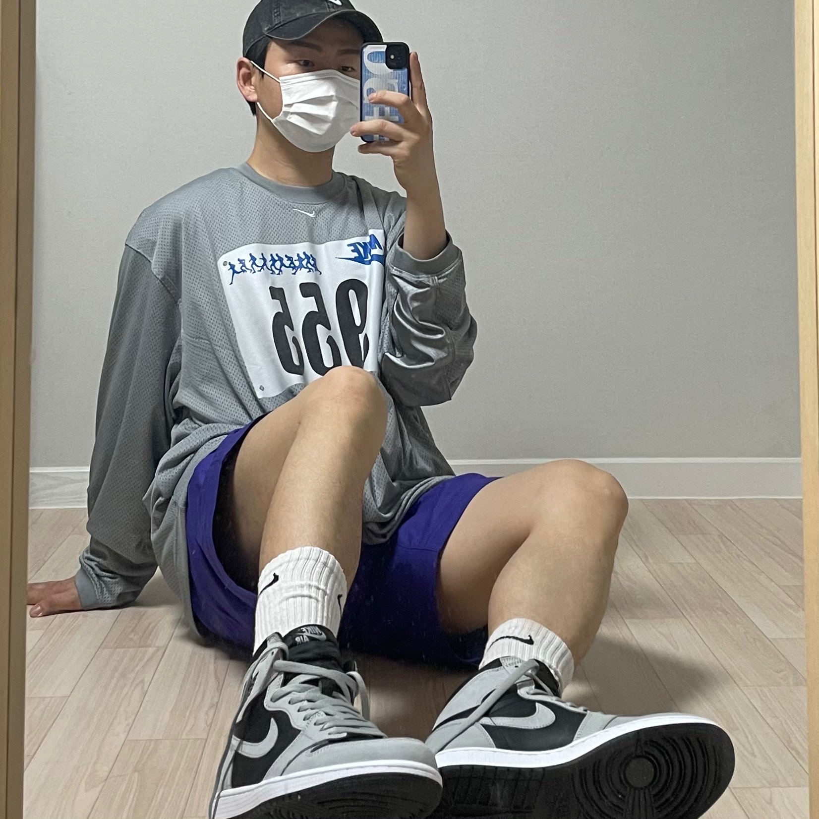 Nike x Cactus Plant Flea Market L/S Jersey Grey - US/EU, Jordan 1 Retro High OG Shadow 2.0 착용 스타일