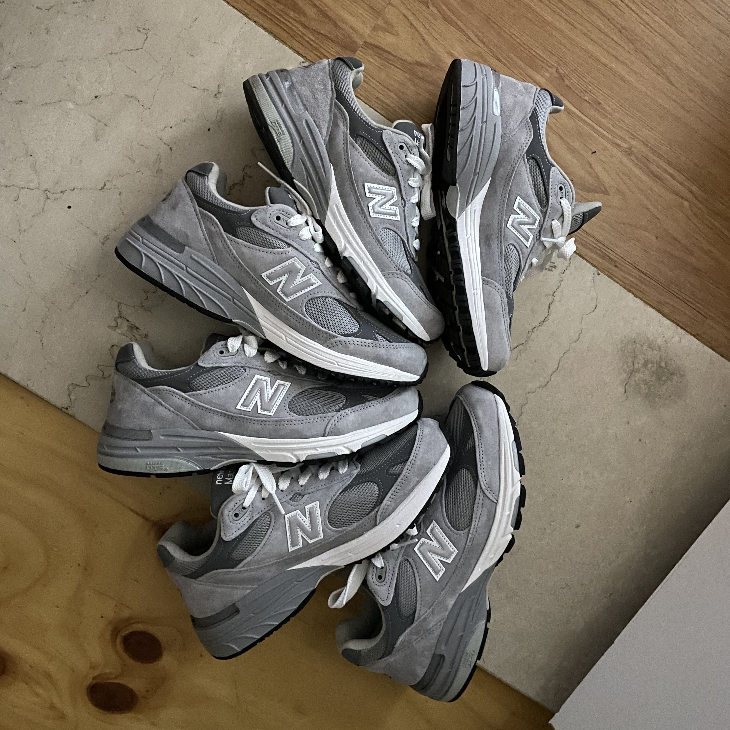 New Balance 993 Made in USA Grey - D Standard 착용 스타일