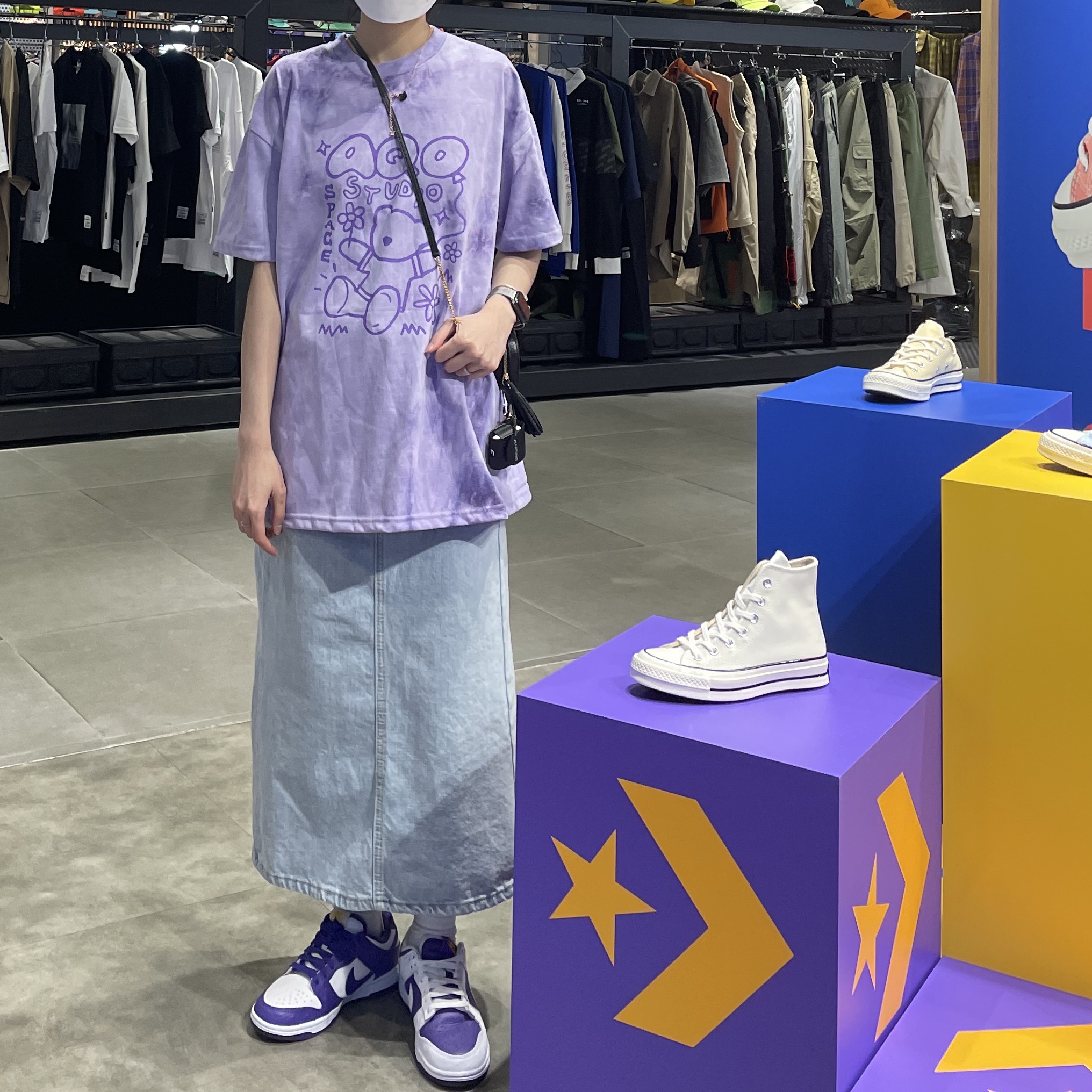 (W) Nike Dunk Low SE Flip 착용 스타일