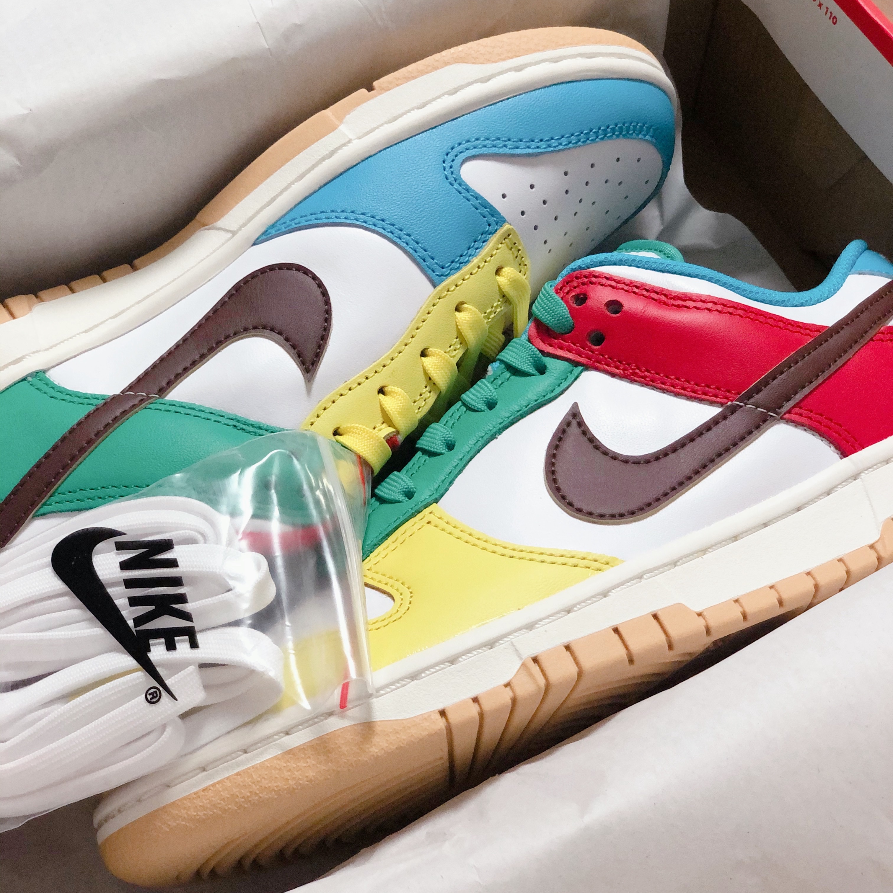 Nike Dunk Low SE Free.99 White 착용 스타일 - 1