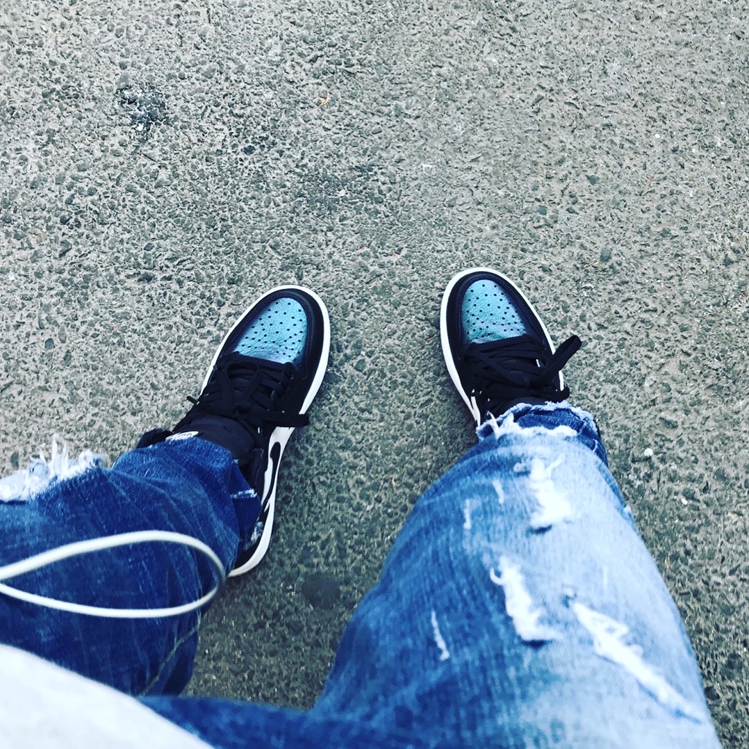 Jordan 1 Retro All Star 2017 Chameleon, Jordan 1 Retro Black Royal Blue 2013 착용 스타일 - 1