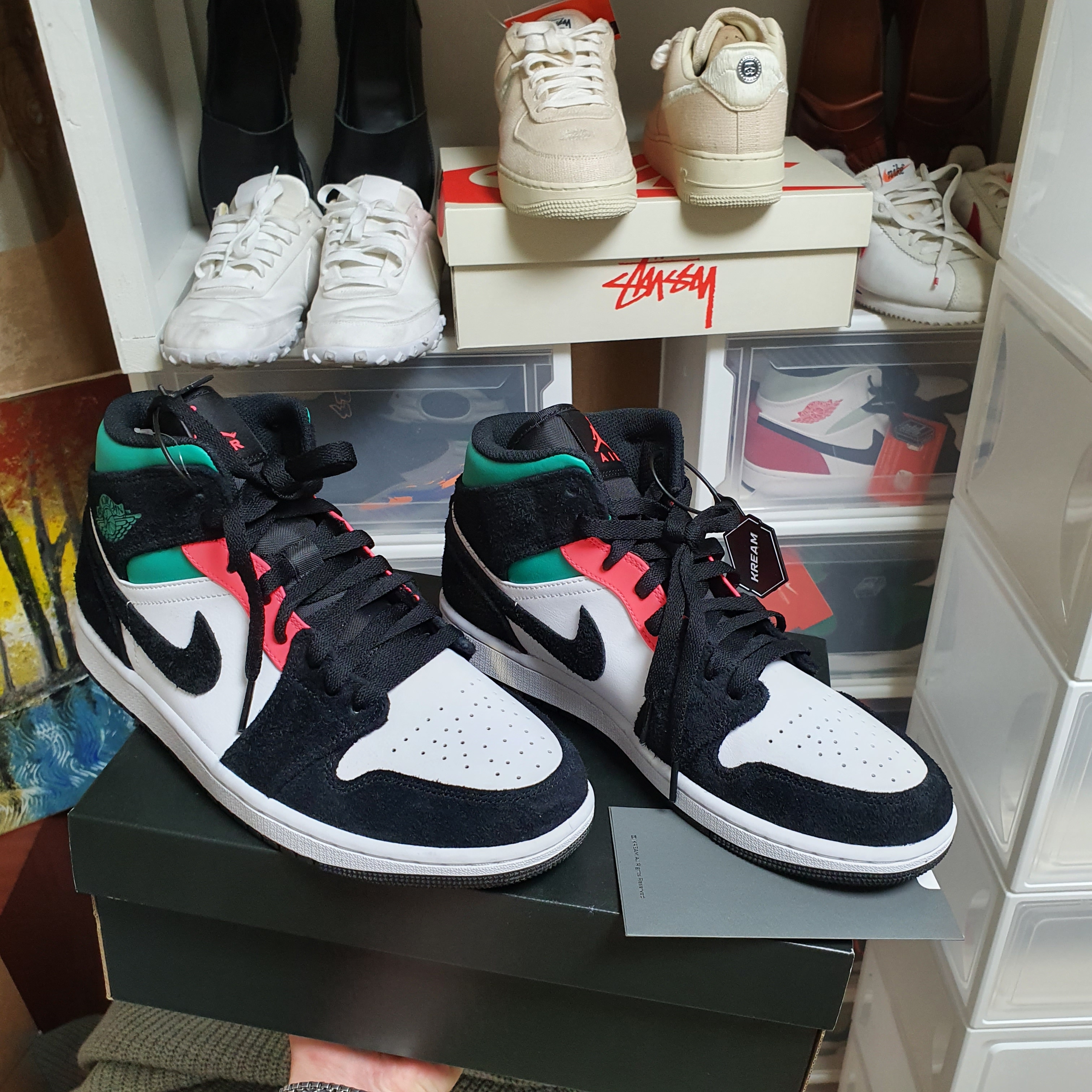 Jordan 1 Mid SE South Beach 착용 스타일 - 5