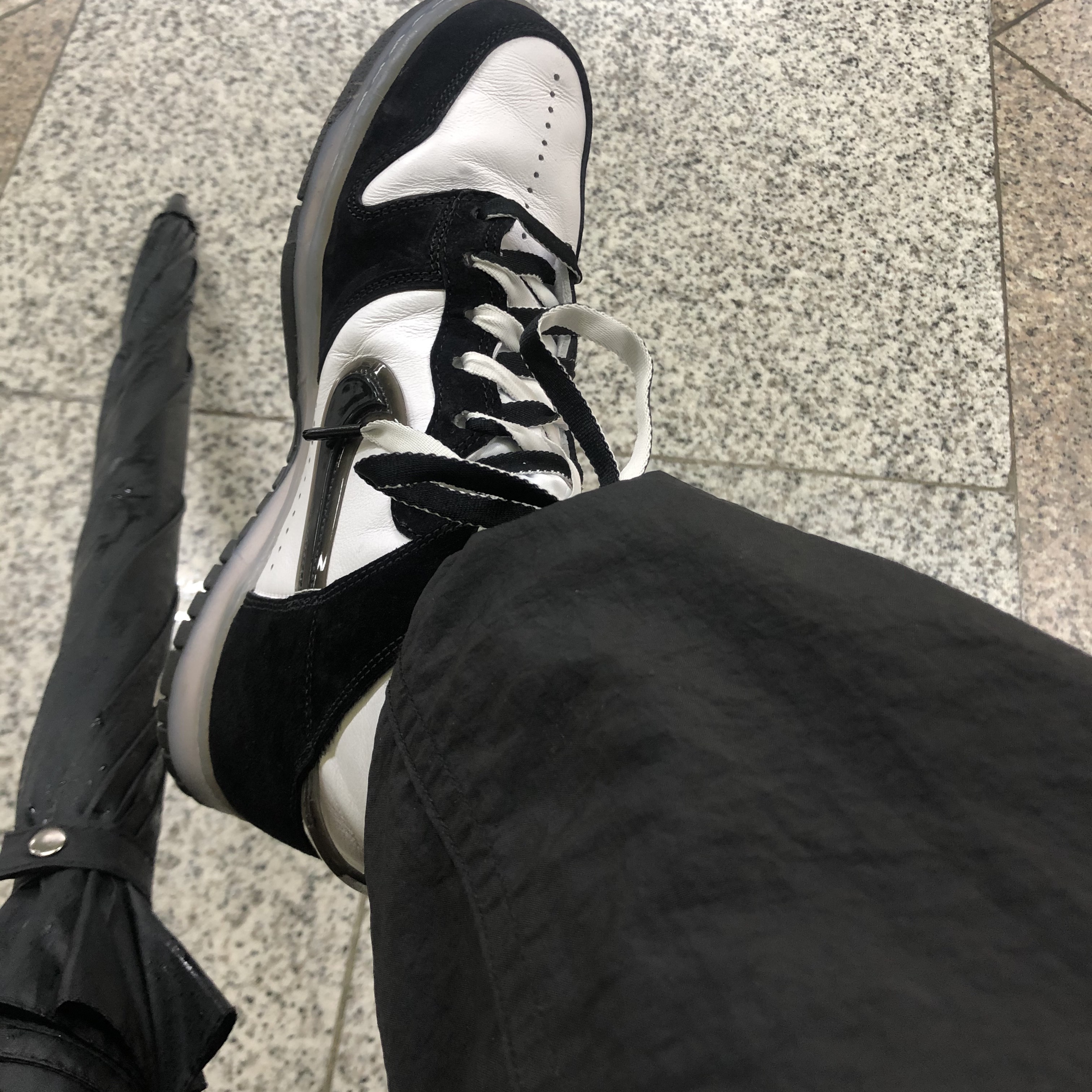 Nike x Slam Jam Dunk High SP Clear Black 착용 스타일 - 2