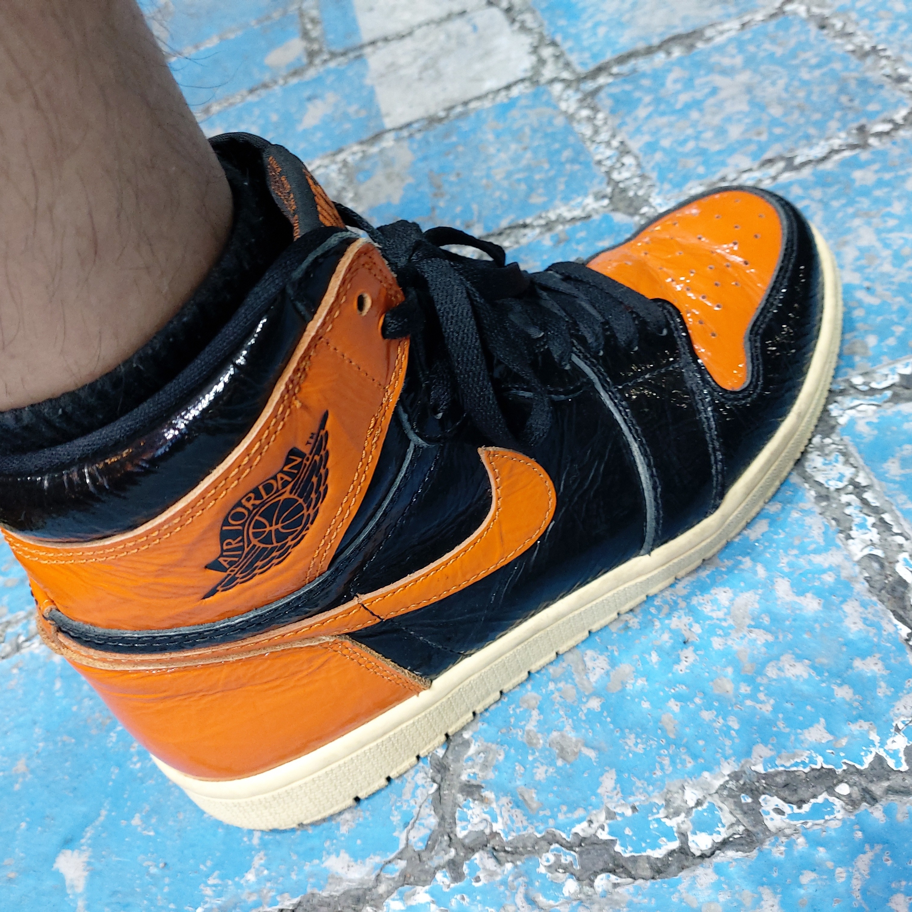 Jordan 1 Retro High Shattered Backboard 3.0, Jordan 1 Retro High OG Pine Green Black 착용 스타일 - 2