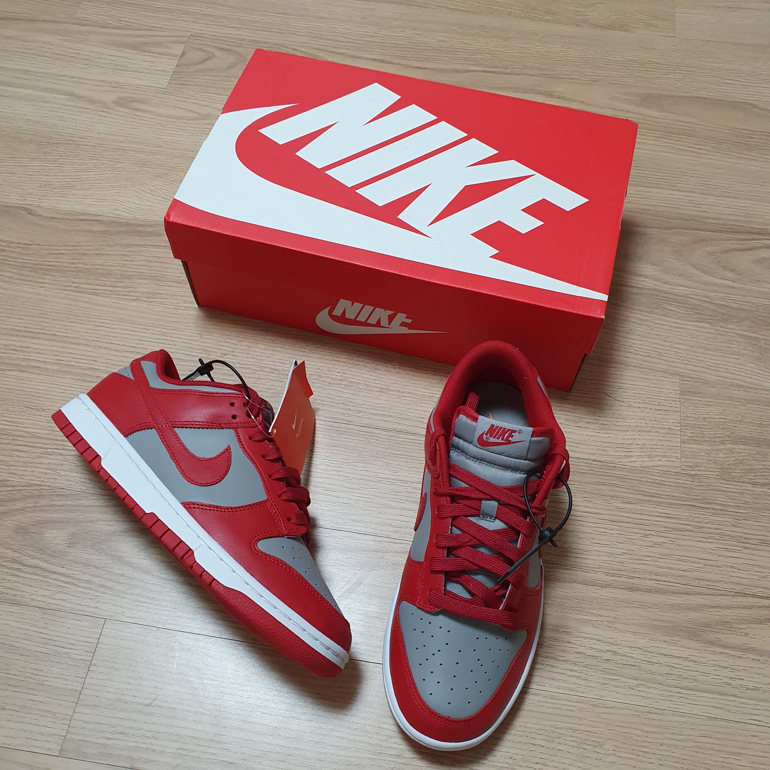 Nike Dunk Low Retro Medium Grey 착용 스타일 - 1