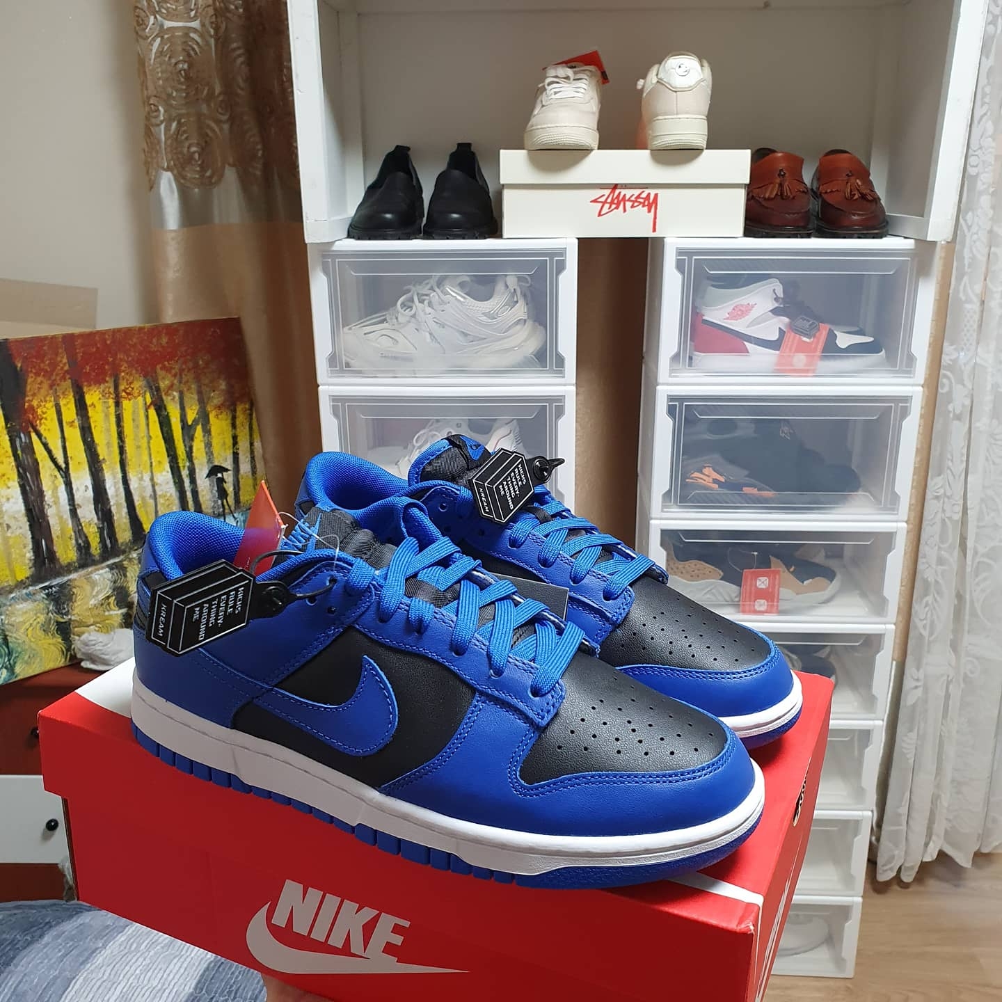 Nike Dunk Low Retro Hyper Cobalt 착용 스타일 - 4