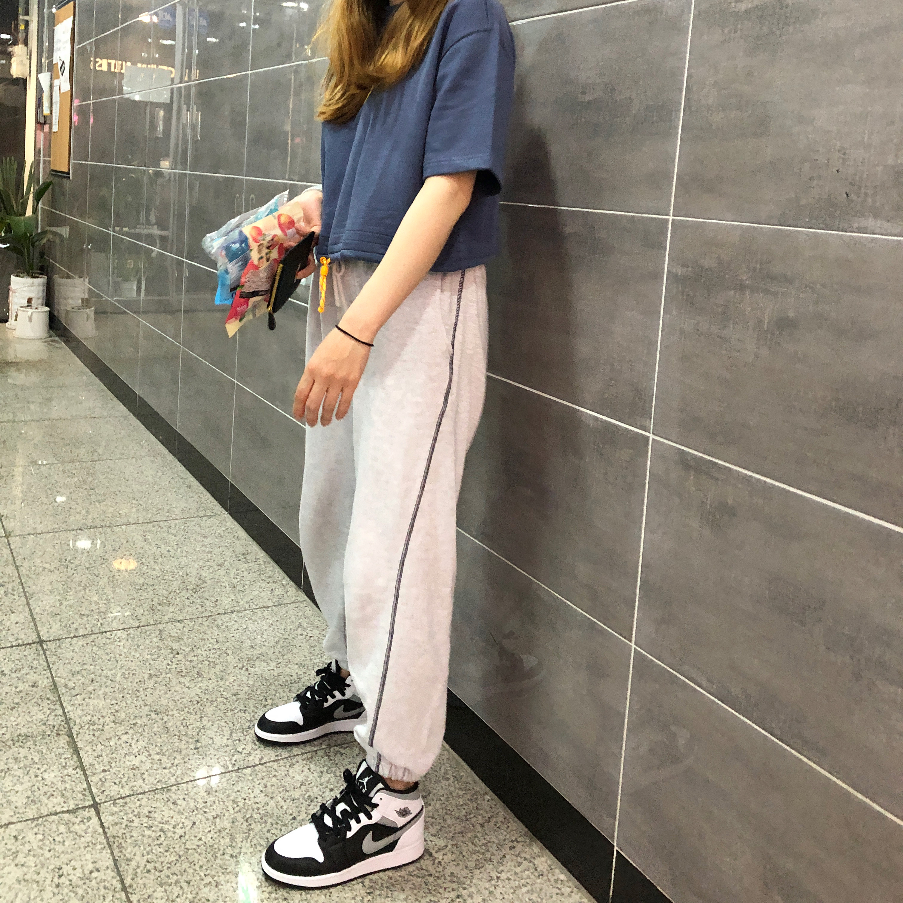 (GS) Jordan 1 Mid White Shadow, Jordan 1 Mid White Shadow 착용 스타일