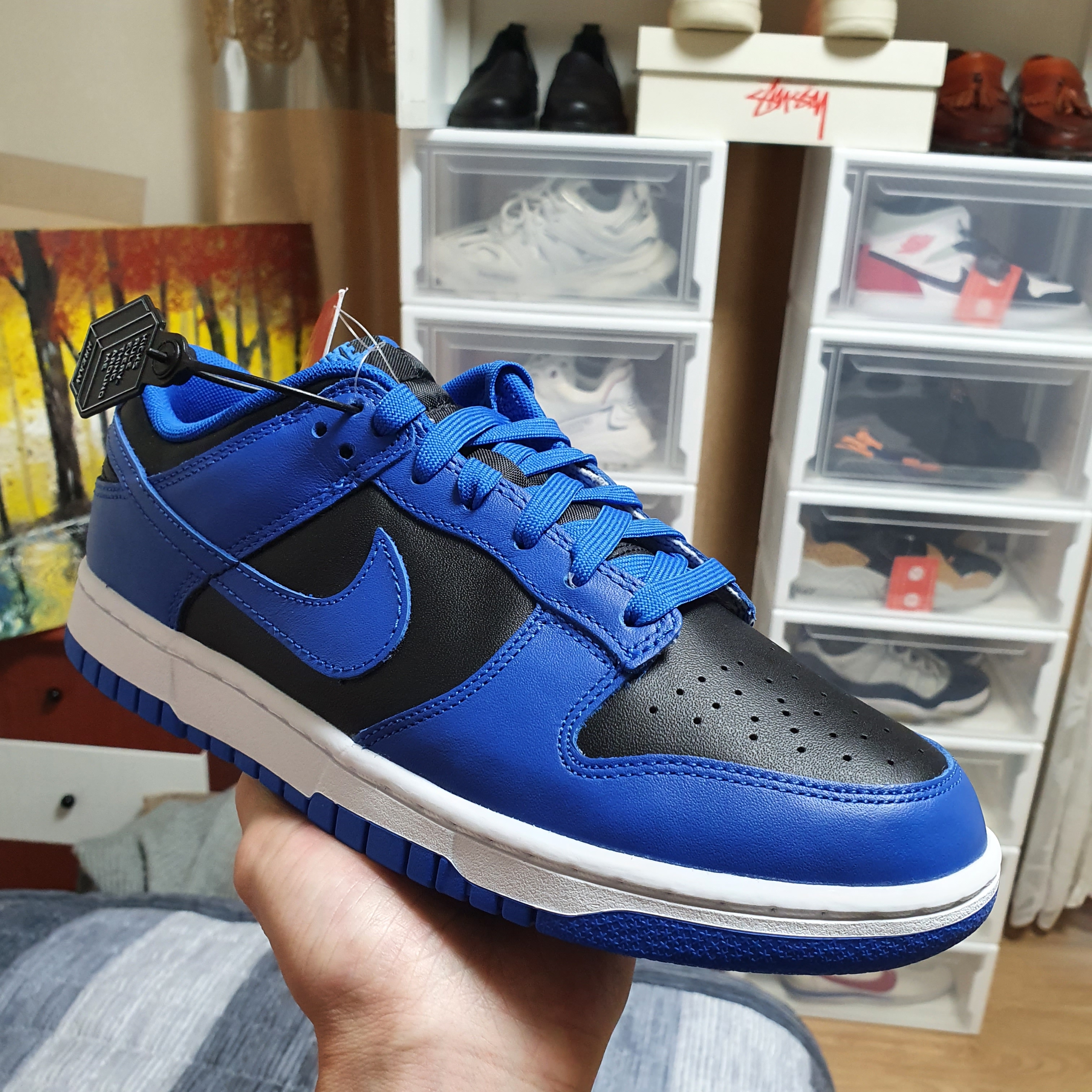 Nike Dunk Low Retro Hyper Cobalt 착용 스타일 - 2