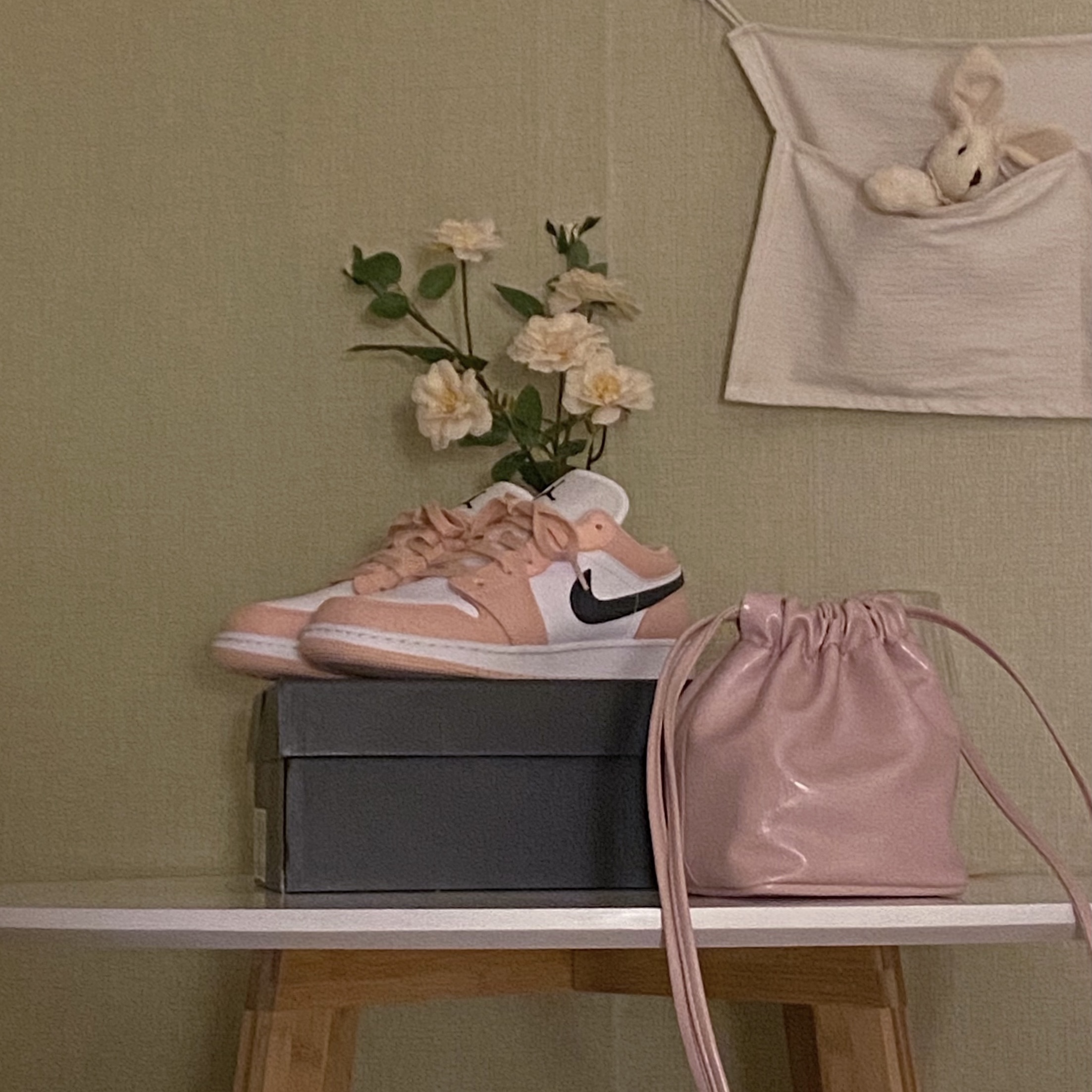 (GS) Jordan 1 Low Light Arctic Pink 착용 스타일