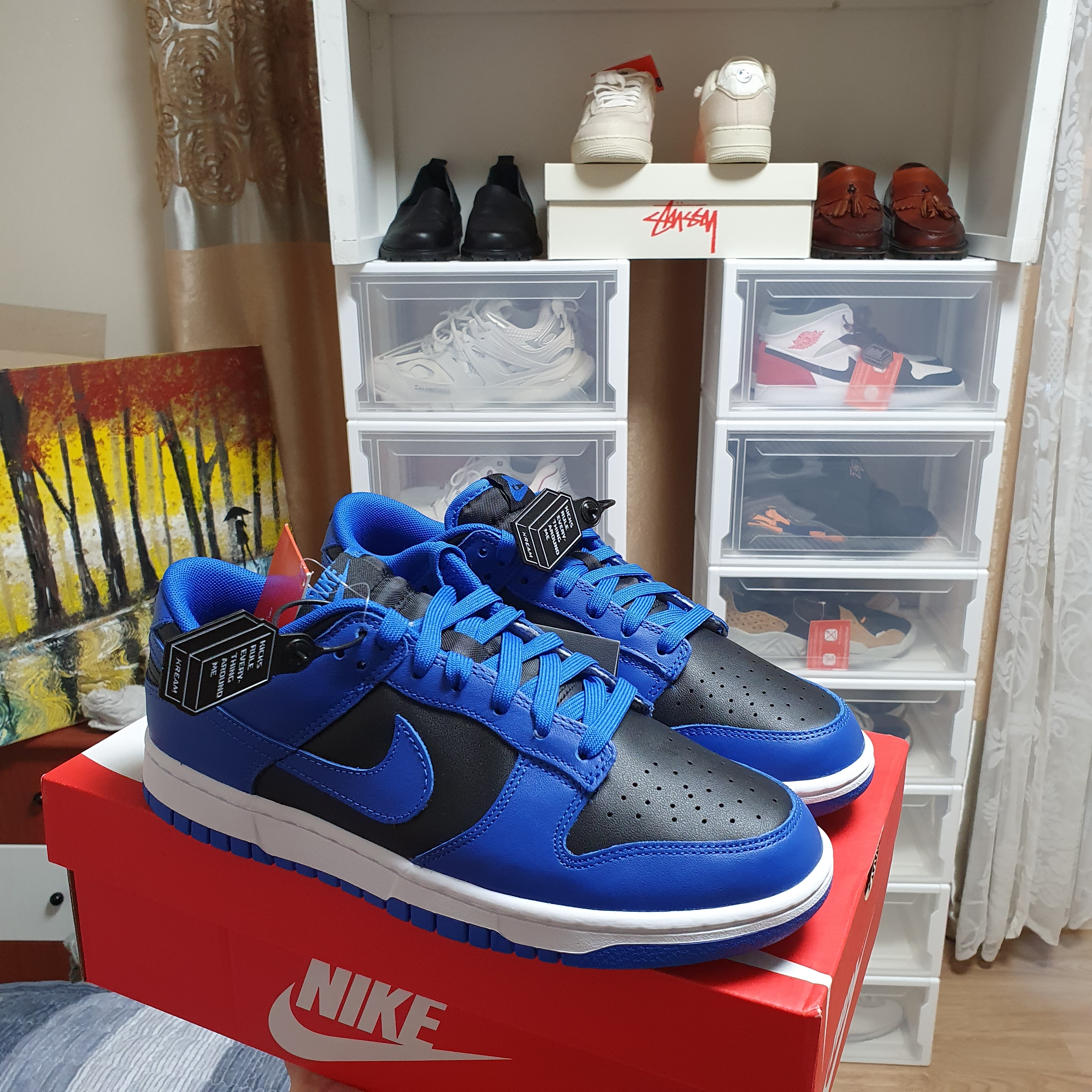 Nike Dunk Low Retro Hyper Cobalt 착용 스타일 - 1
