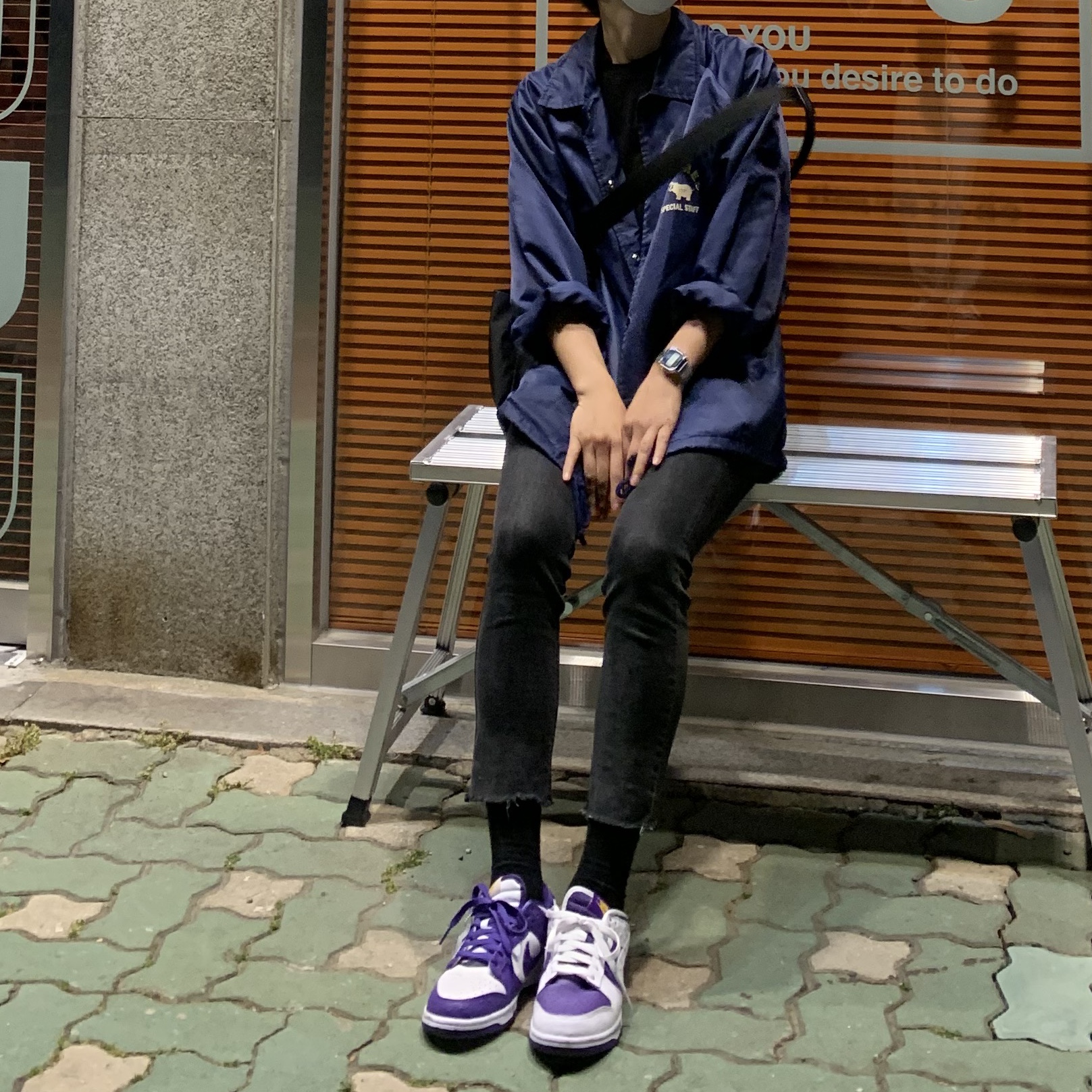 (W) Nike Dunk Low SE Flip 착용 스타일 - 1