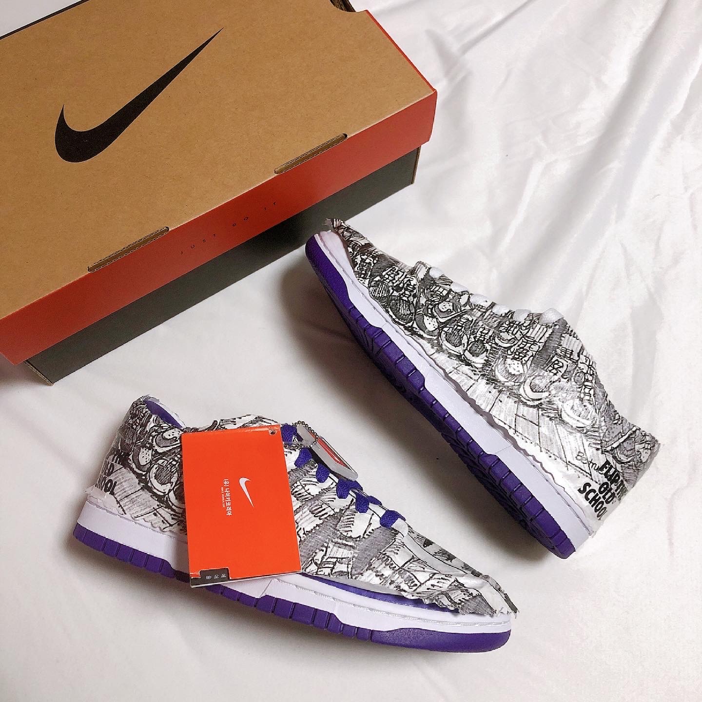 (W) Nike Dunk Low SE Flip 착용 스타일 - 1
