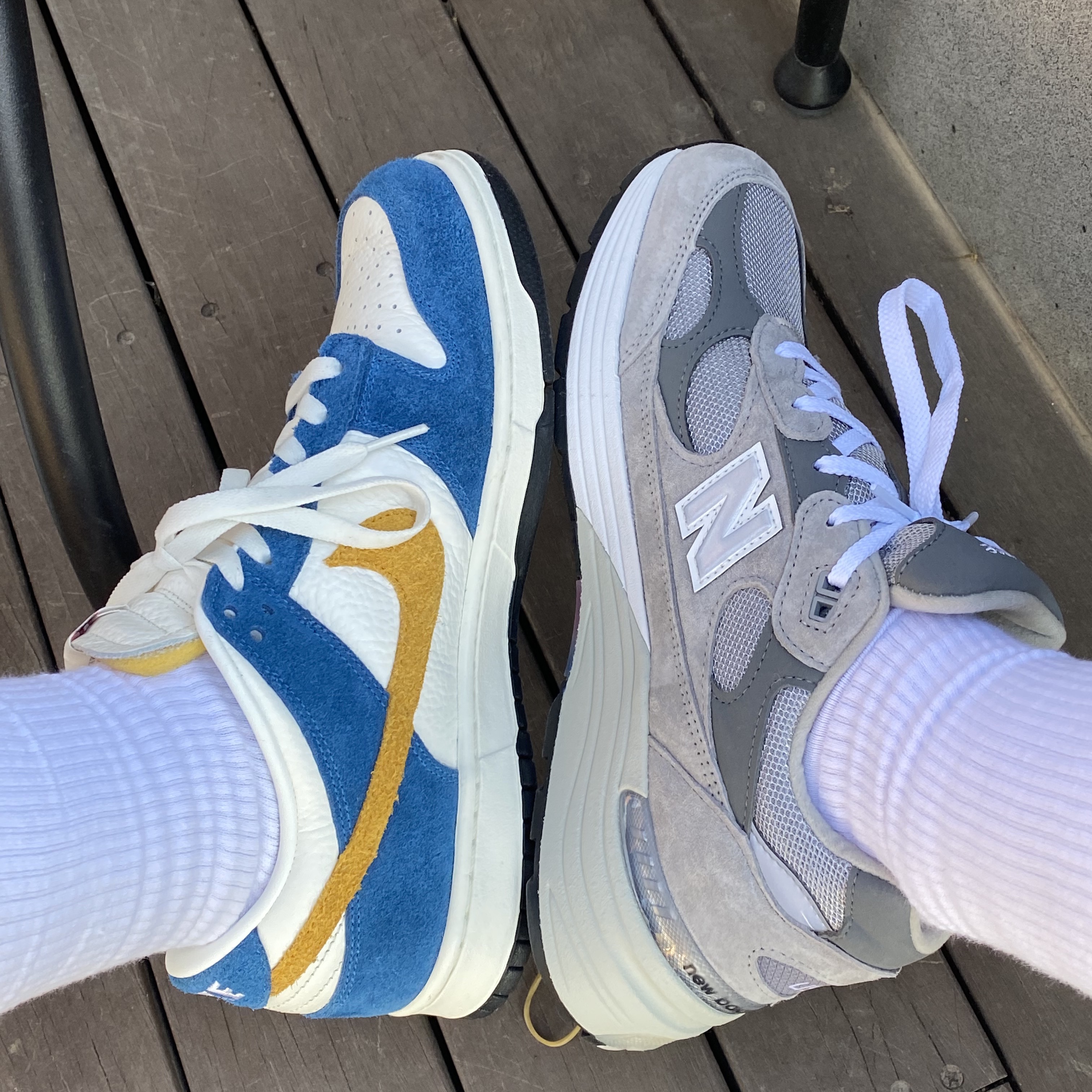 New Balance 992 Made in USA Grey - D Standard, Nike x Kasina Dunk Low 80's Bus 착용 스타일
