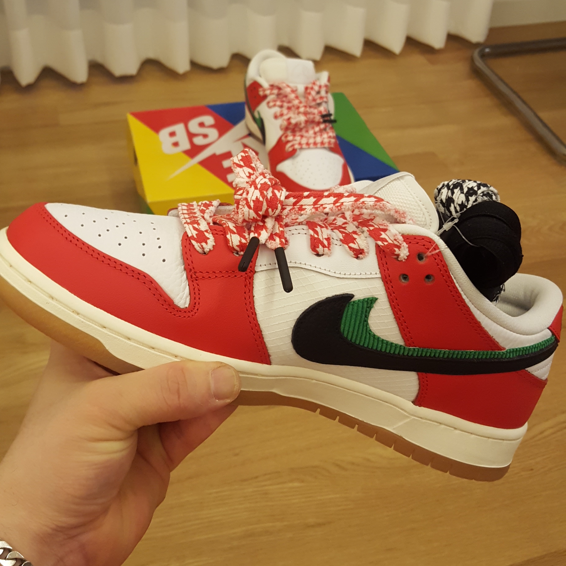 Nike x Frame Skate SB Dunk Low Pro Habibi 착용 스타일