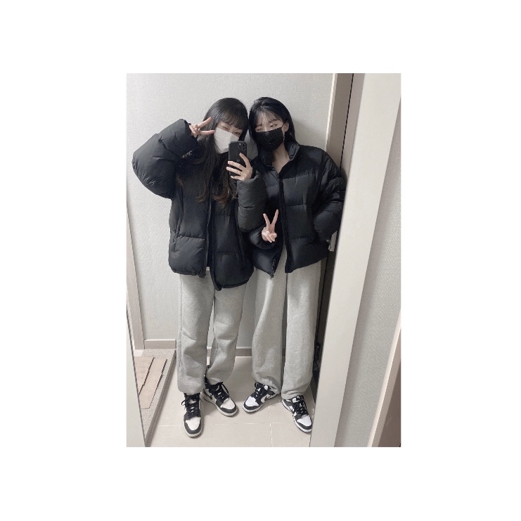 (GS) Nike Dunk Low Black, (GS) Jordan 1 Retro High OG Black White 2014 착용 스타일