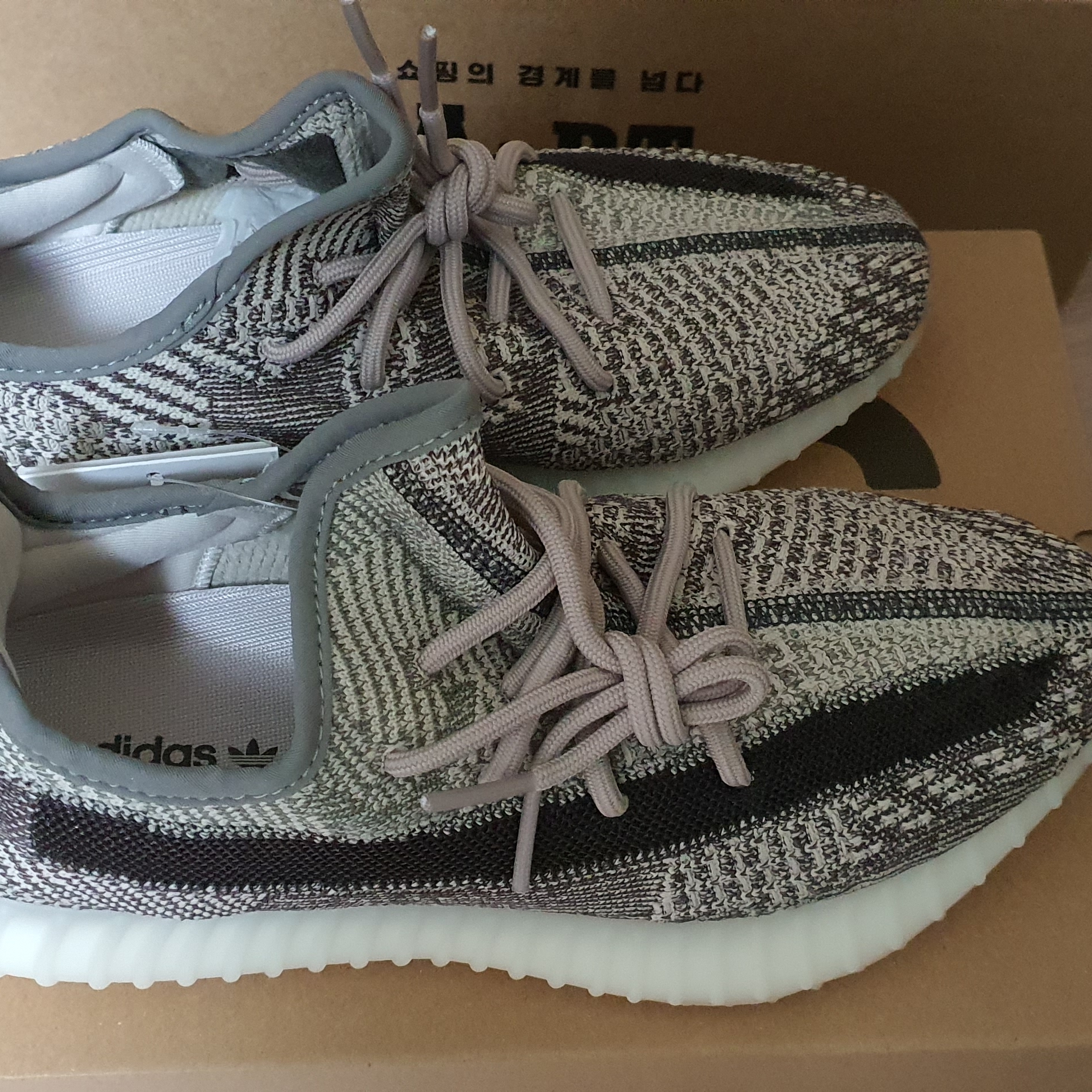 Adidas Yeezy Boost 350 V2 Zyon 착용 스타일 - 2