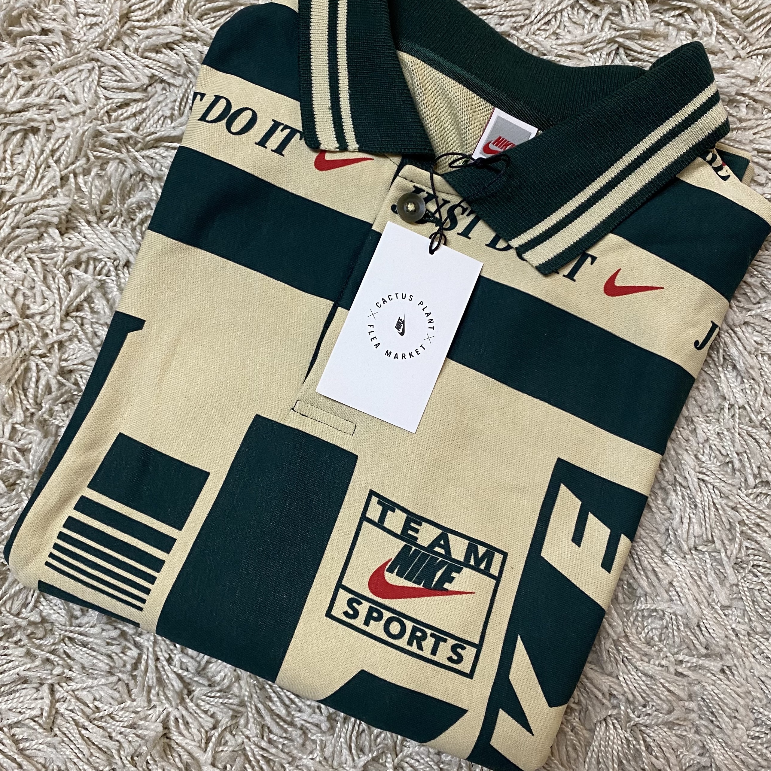 Nike x Cactus Plant Flea Market Long Sleeve Polo Natural - US/EU 착용 스타일